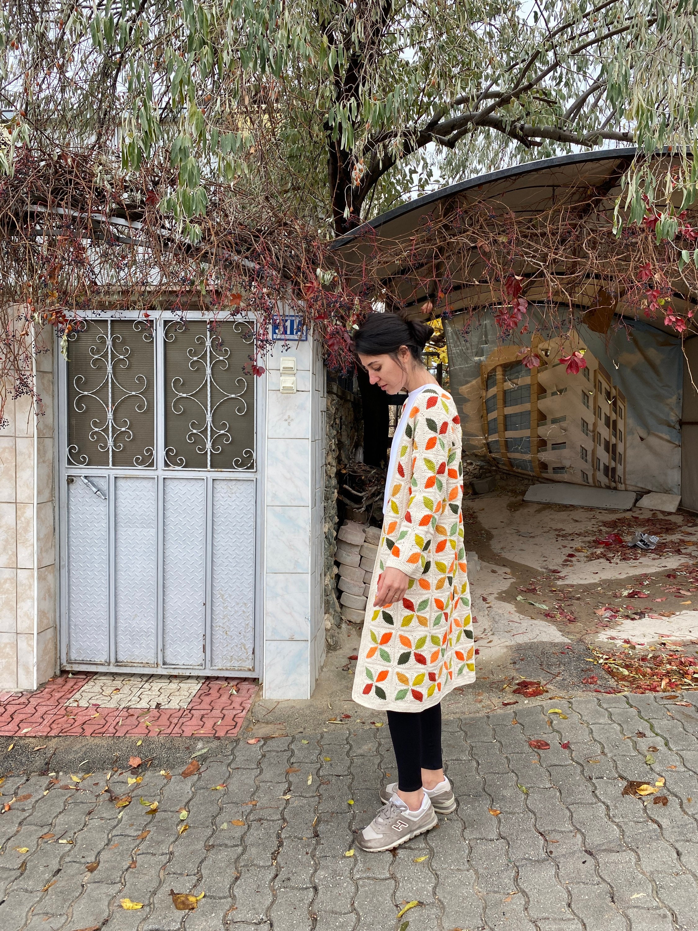 Afghan Crochet Cardigan, Unique Granny Square Coat, Boho Jacket, Granny Square Sweater, Patchwork... — photo 7 of 10