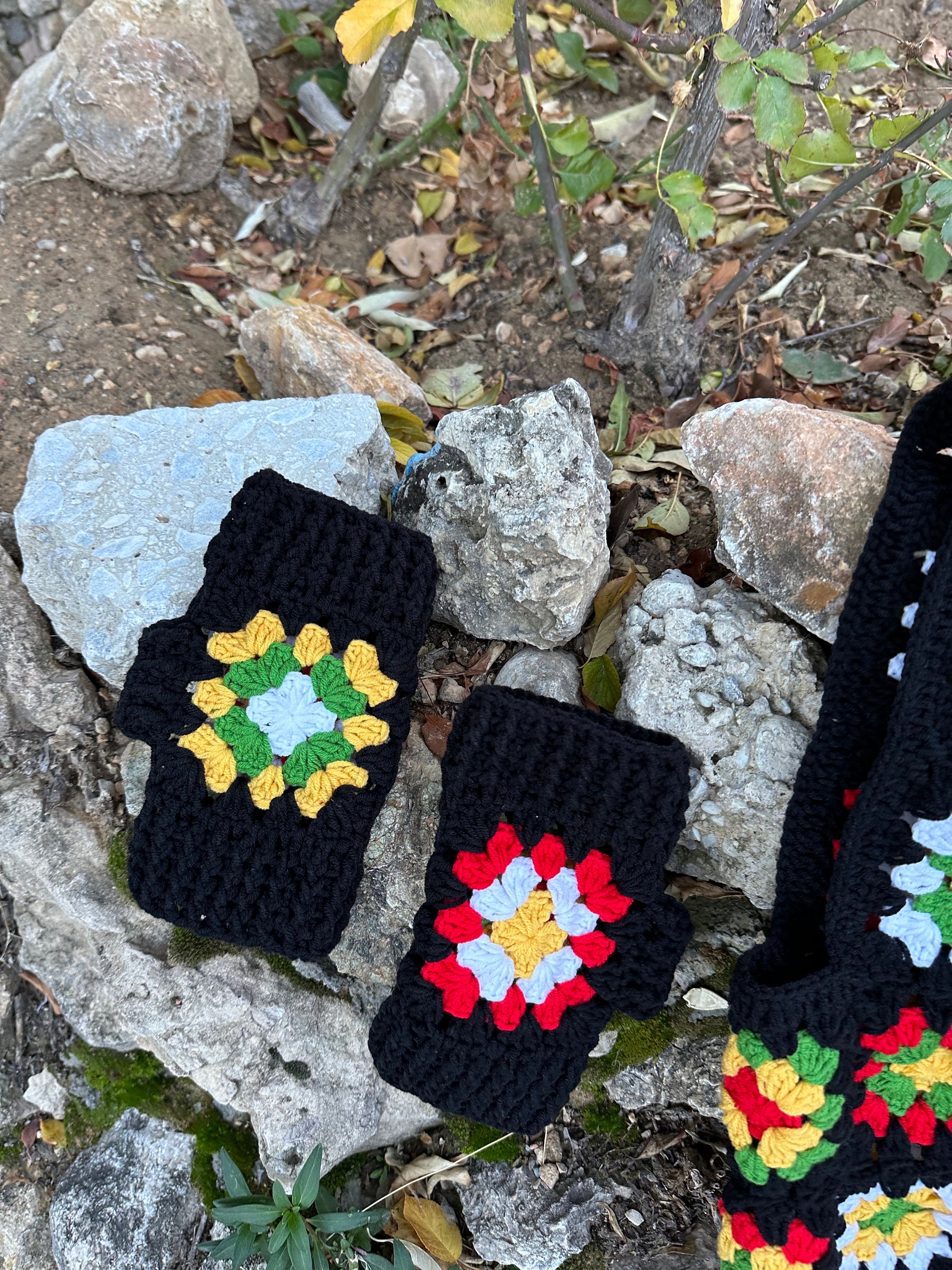 Christmas Balaclava Glove Set, Christmas Gift Unique Gift, Granny Square Balaclava, Crochet Balac... — photo 4 of 10