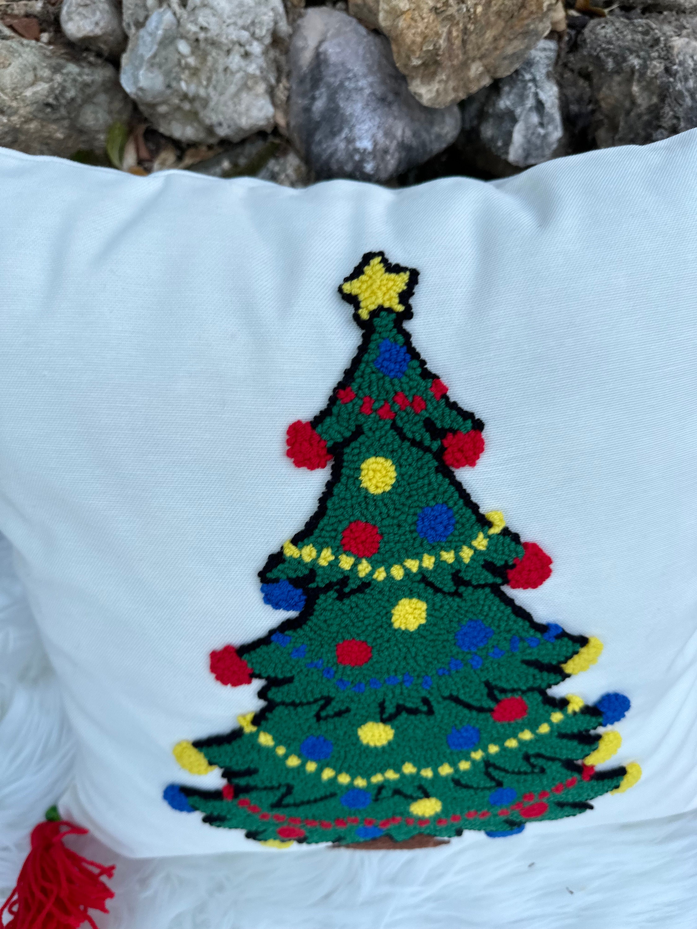 Christmas Tree Pillowcase, Embroidered Pillowcase, Pine Tree Decorated Gift, Christmas Decorated ... — photo 2 of 10