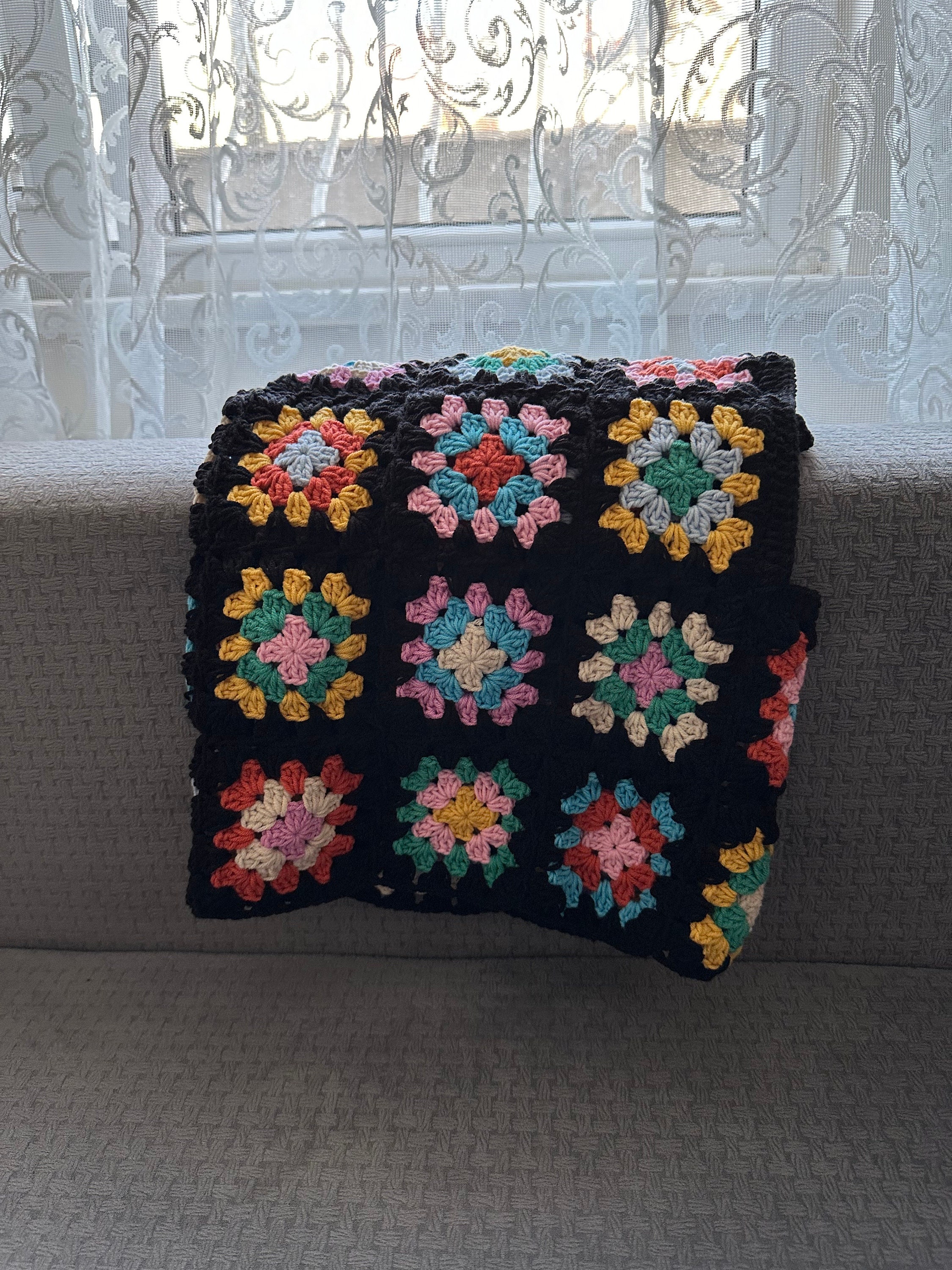 Colorful Balaclava, Crochet Unisex Balaclava, Chic Fashion, Knitted Ski Mask, Granny Square Balac... — photo 7 of 10