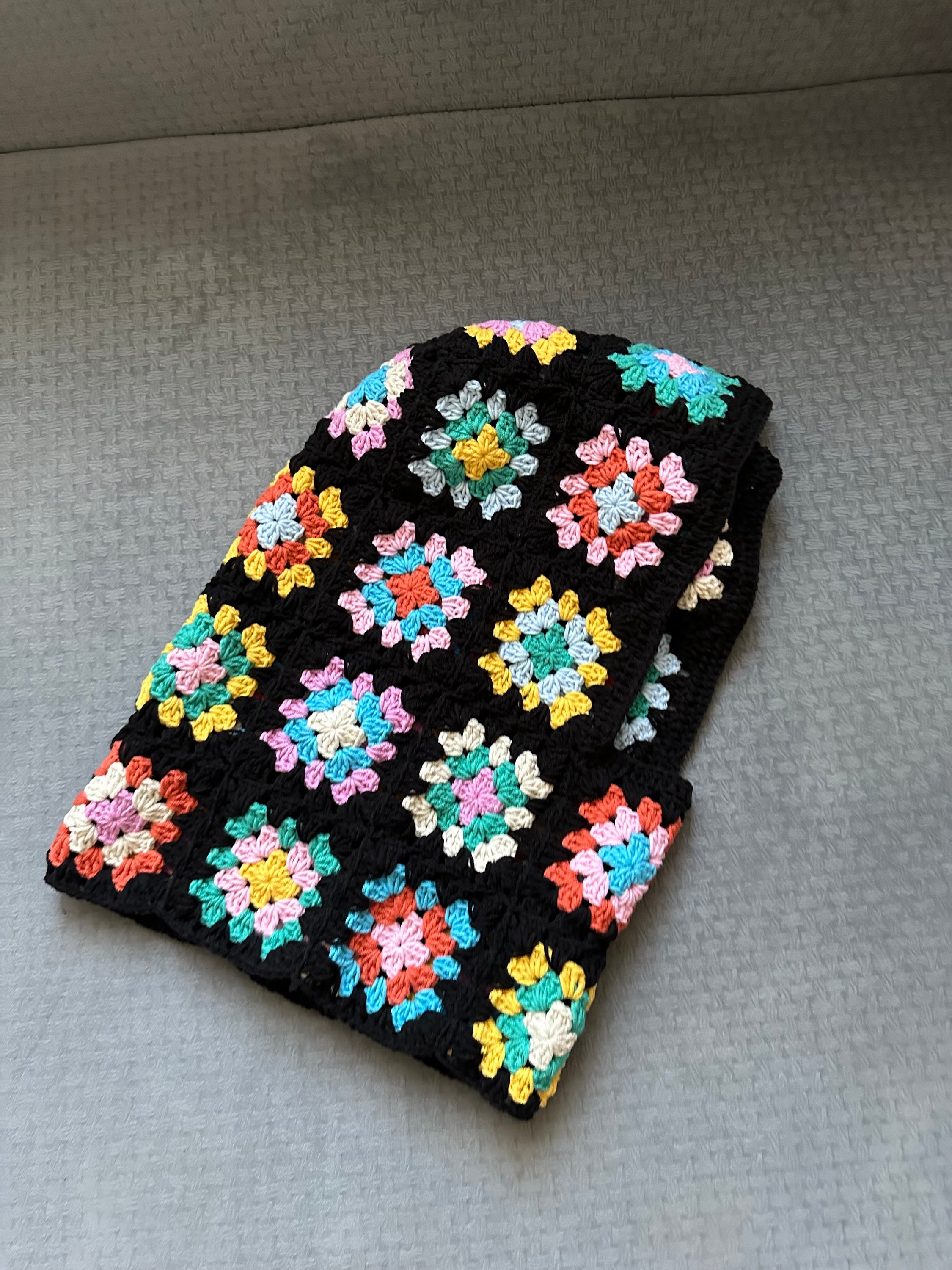 Colorful Balaclava, Crochet Unisex Balaclava, Chic Fashion, Knitted Ski Mask, Granny Square Balaclava, Balaclava, Winter Balaclava Gift