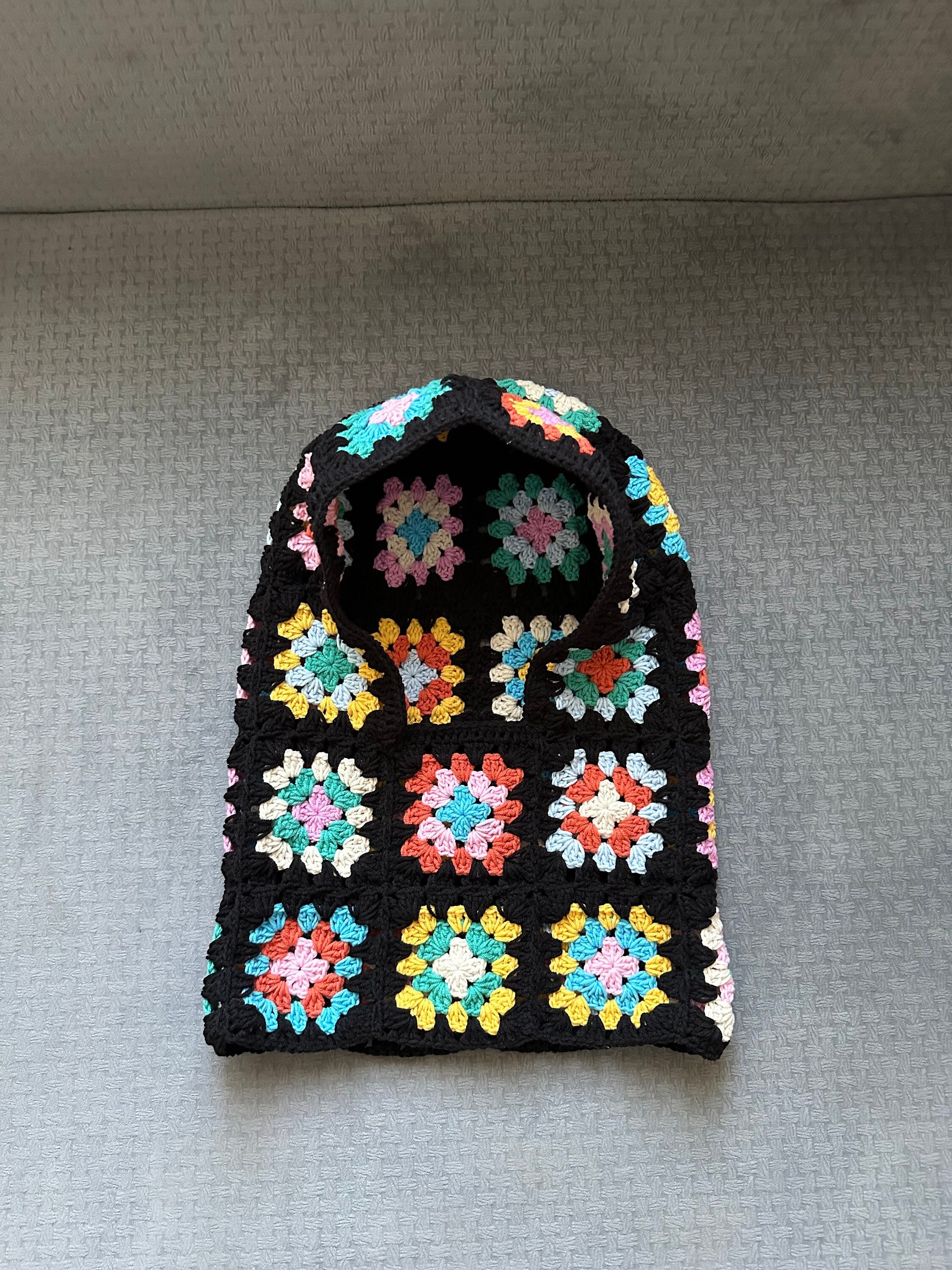 Colorful Balaclava, Crochet Unisex Balaclava, Chic Fashion, Knitted Ski Mask, Granny Square Balac... — photo 4 of 10