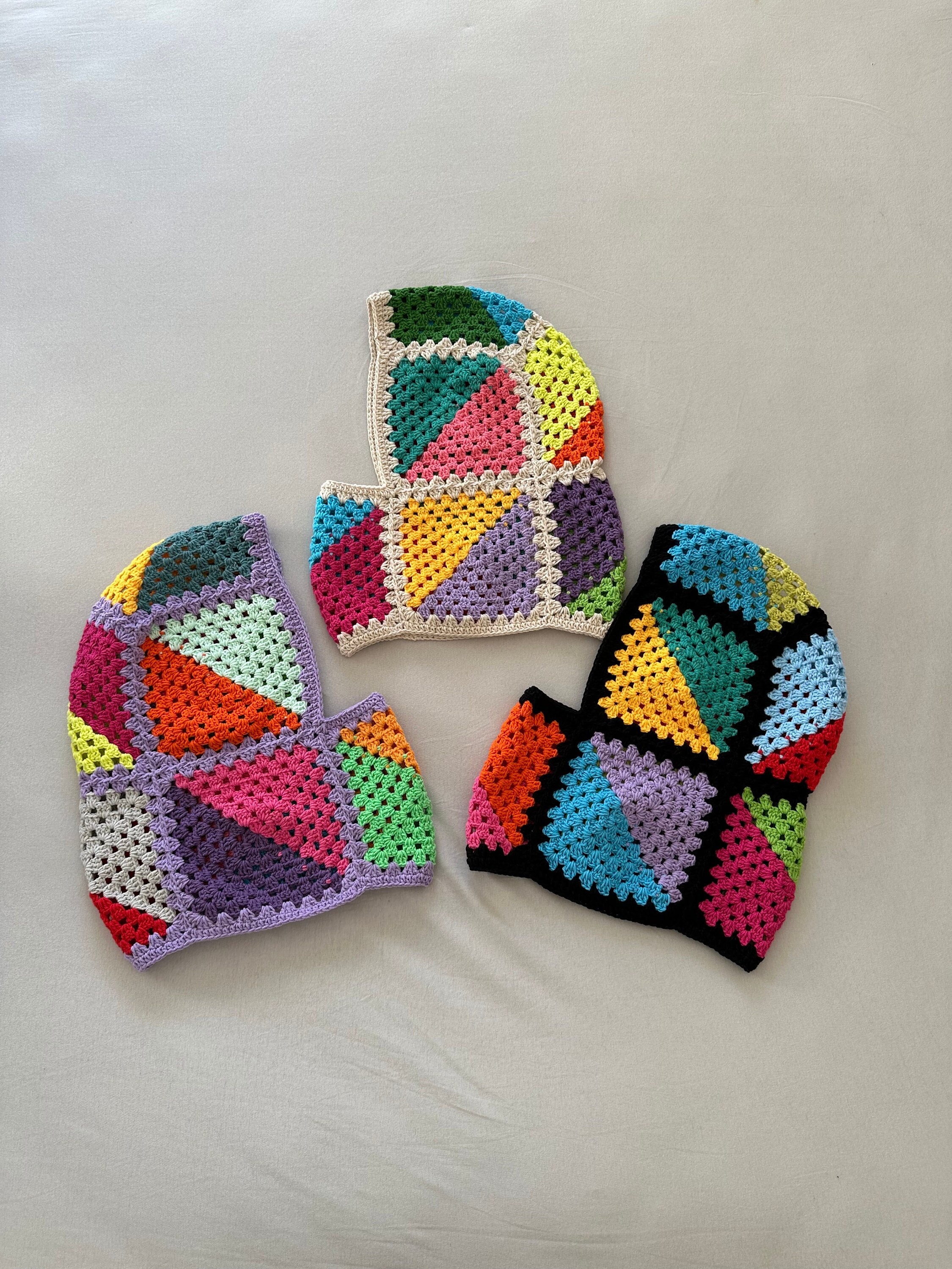 Colorful Winter Hat - Granny Square, Valentine Crochet, Balaclava Hood, Rainbow Knit, Unisex, Han... — photo 3 of 10