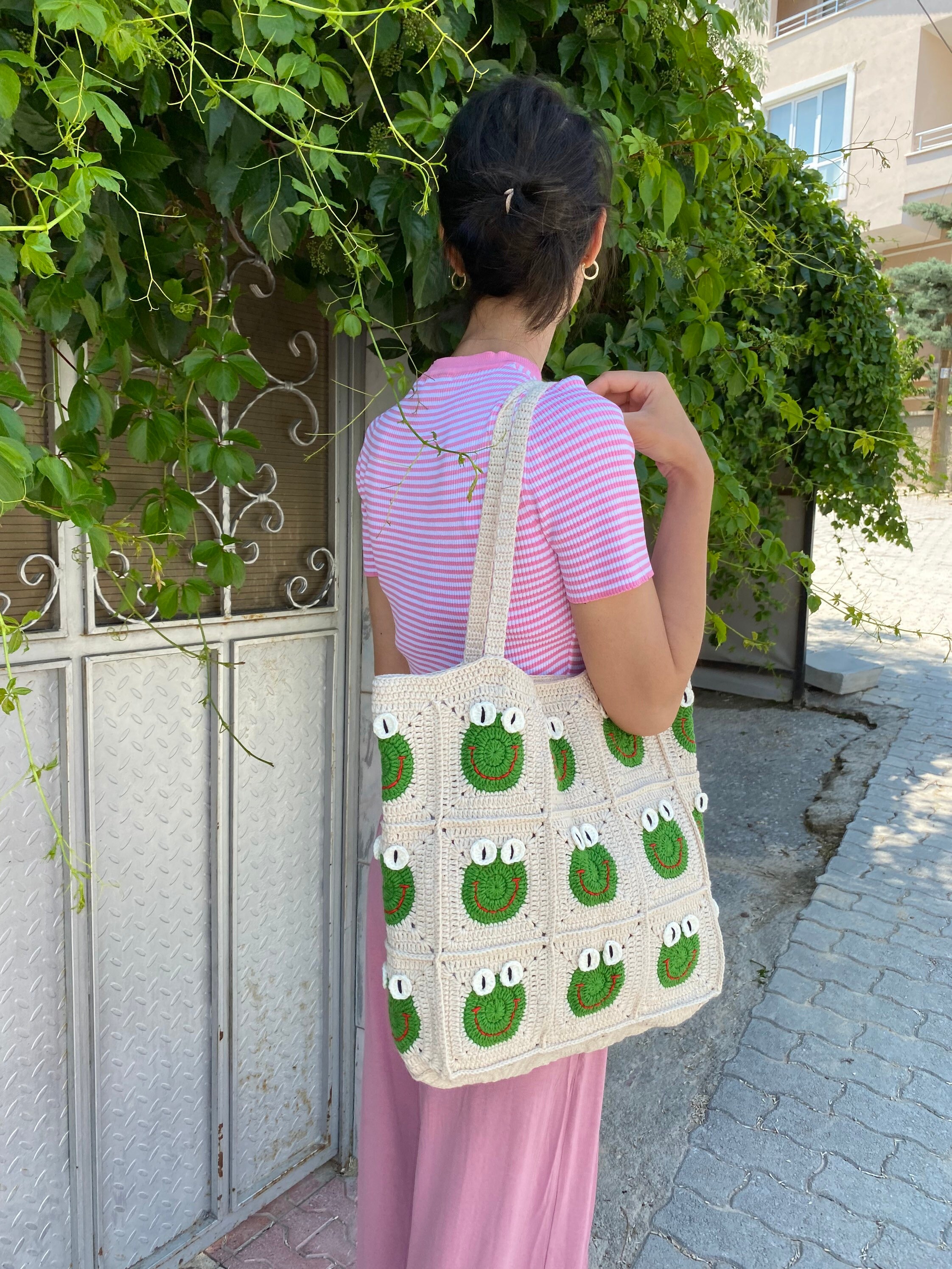 Crochet Animal Bag, Granny Square Bag, Crochet Tote Purse, Summer Bag, Knitting Crochet Animal Bag, Crochet Shoulder Bag, Beach Bag, Gift