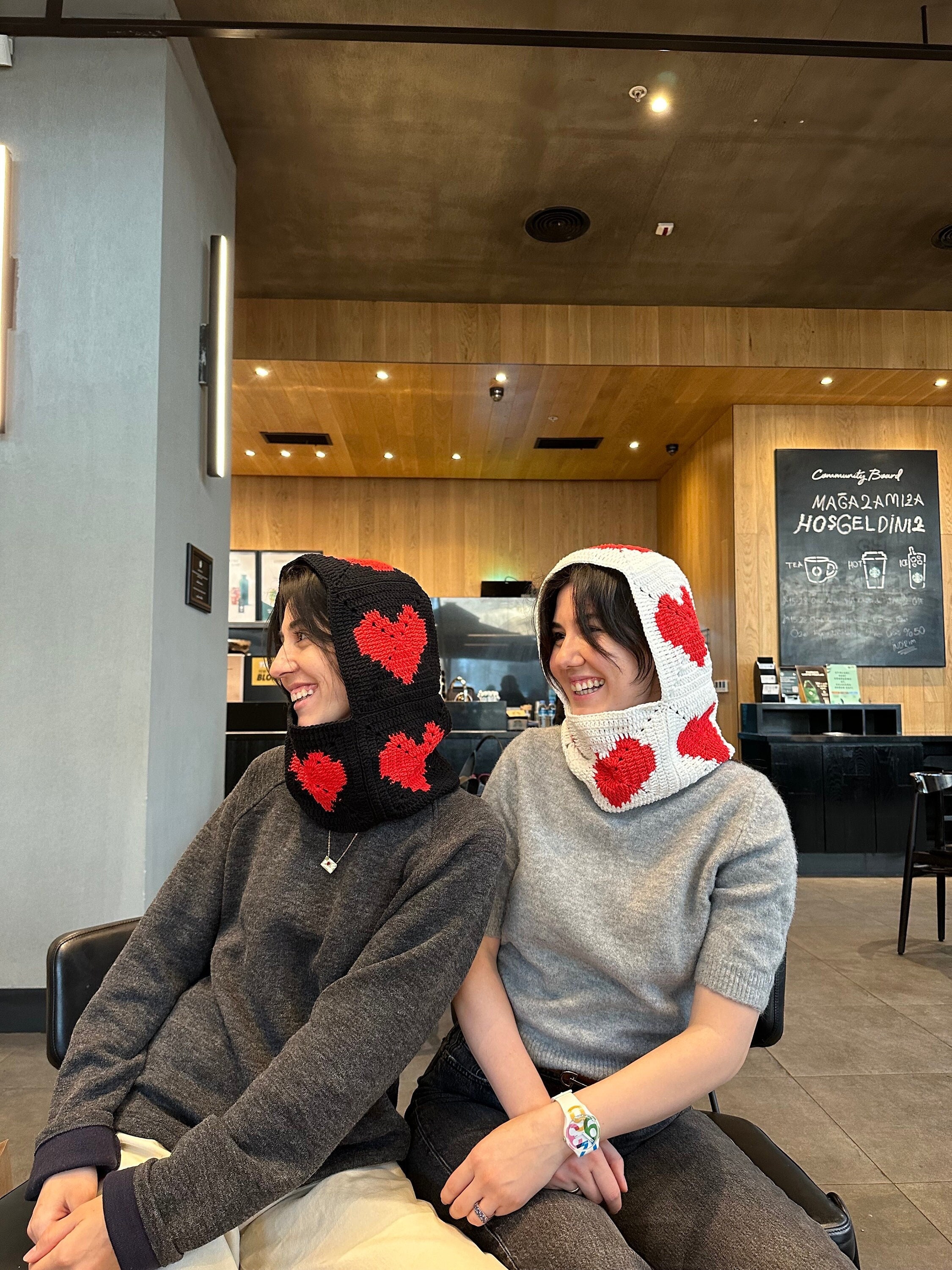 Crochet Heart Balaclava, Love Balaclava, Granny Square Hat, Unisex Balaclava, Valentine Crochetin... — photo 6 of 10