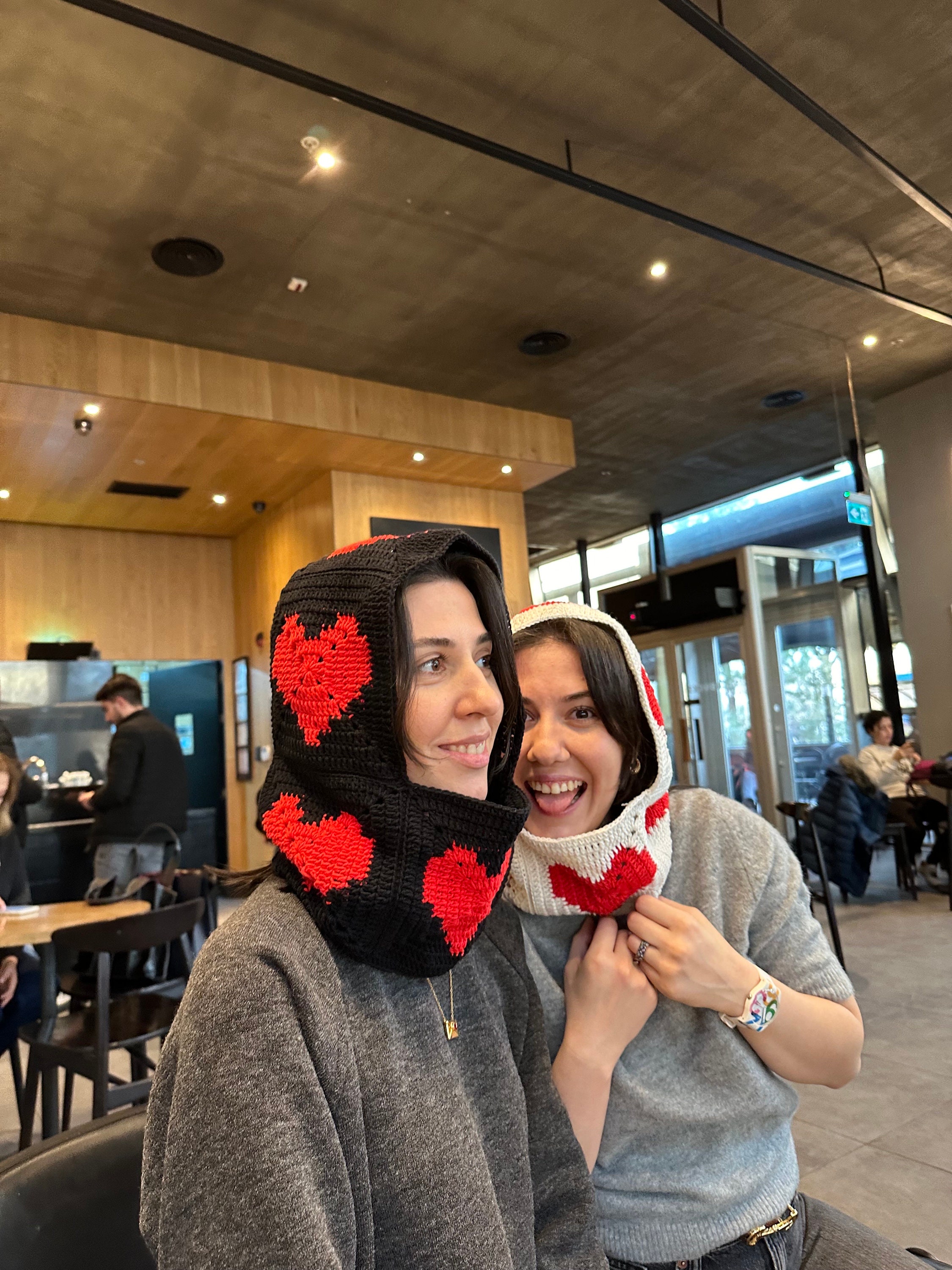 Crochet Heart Balaclava, Love Balaclava, Granny Square Hat, Unisex Balaclava, Valentine Crochetin... — photo 2 of 10