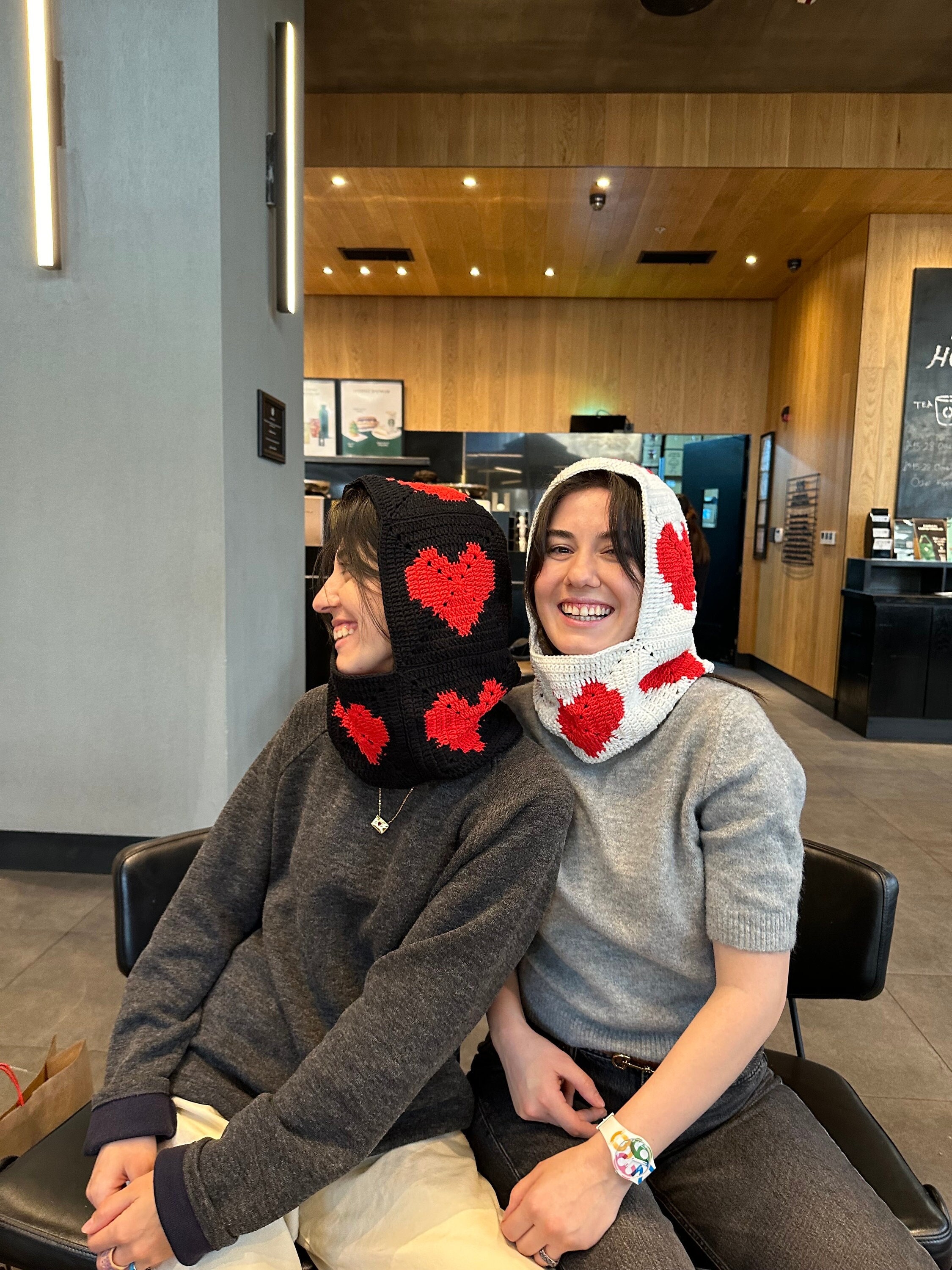 Crochet Heart Balaclava, Love Balaclava, Granny Square Hat, Unisex Balaclava, Valentine Crochetin... — photo 3 of 10