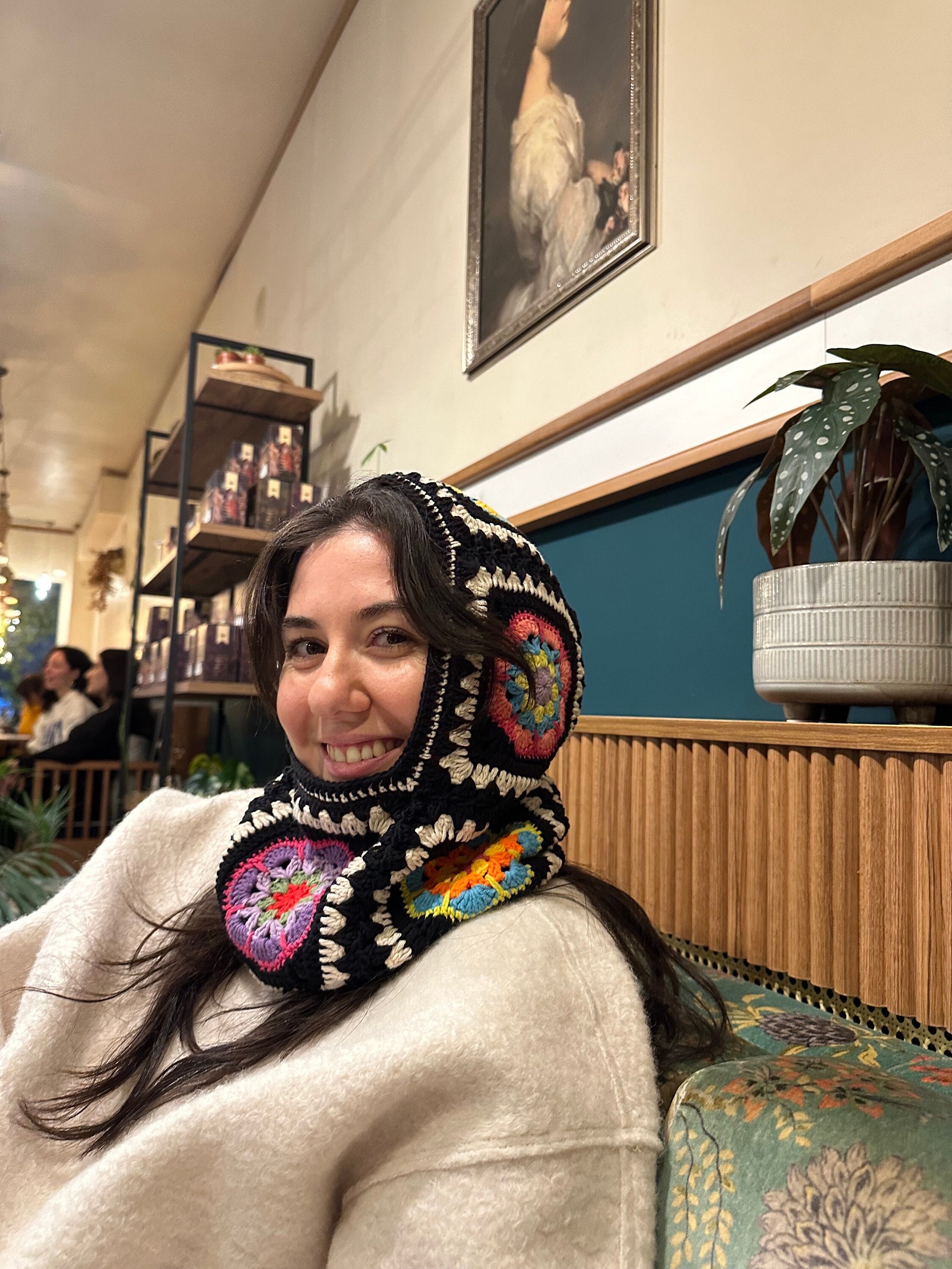 Crochet Knit Balaclava, Unique Handmade Hat, Granny Square Balaclava, Knitted Ski Mask, Granny Sq... — photo 5 of 10