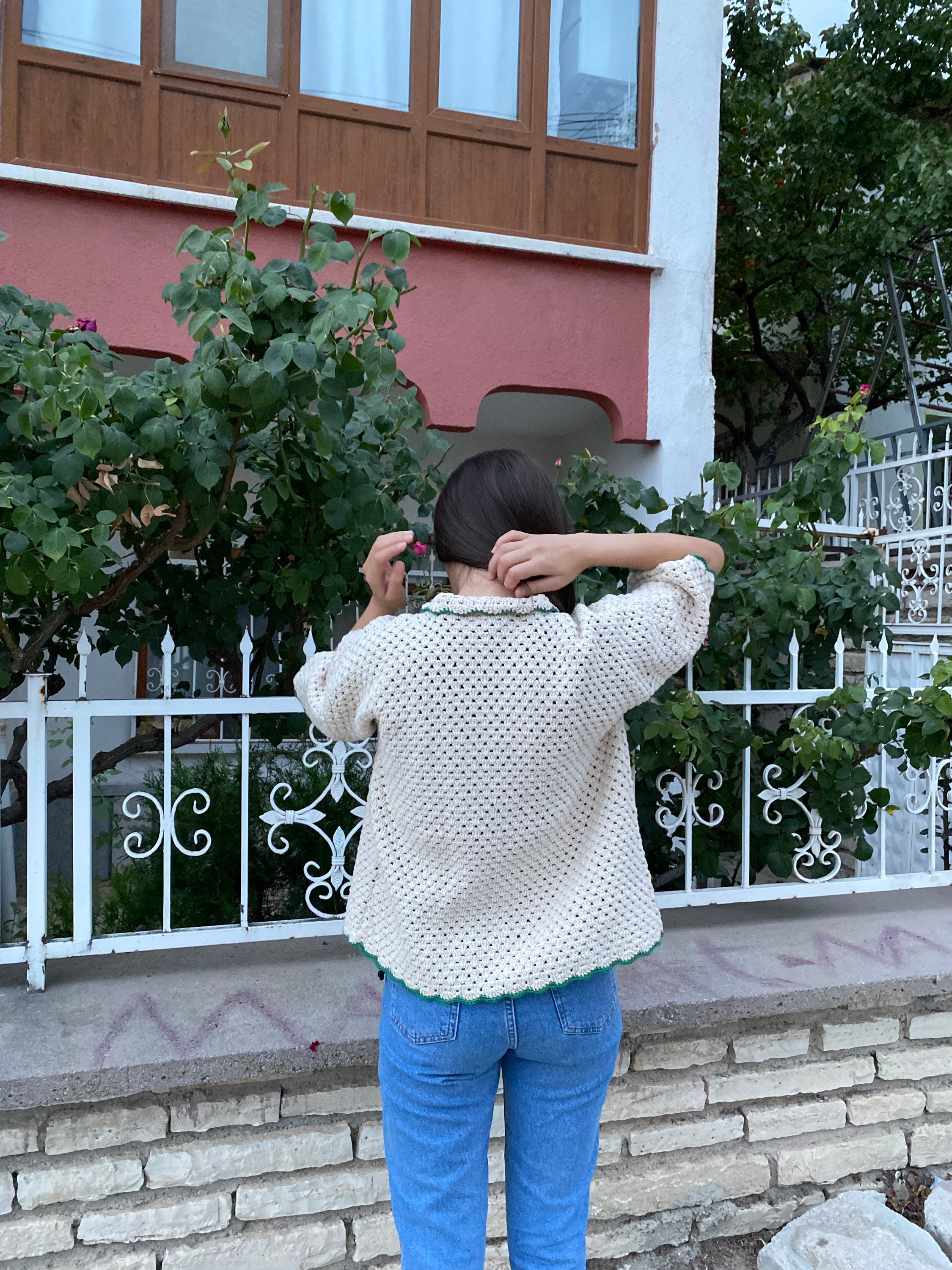 Crochet Shirt, Cotton Jacket, Crochet Shirt for Women, Unique Shirt, Unisex Shirt, Crochet Vest, ... — photo 7 of 12