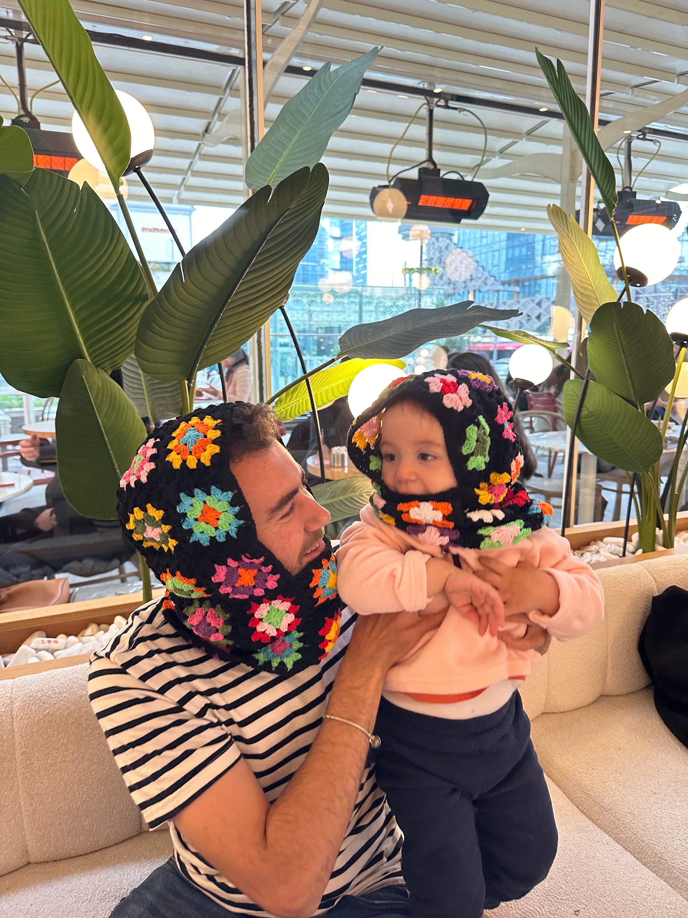 Father Daughter Balaclava Set, Mother Daughter Hat Set, Children's Balaclava, Father Daughter Hat, Father Son Hat, Baby Christmas Gift