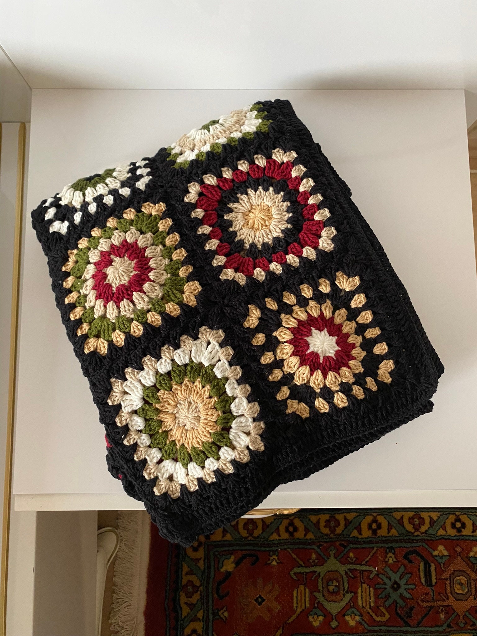 Granny Square Afghan Coat, Crochet Boho Cardigan, Crochet Sweater Womens, Patchwork Cardigan, Gra... — photo 3 of 10