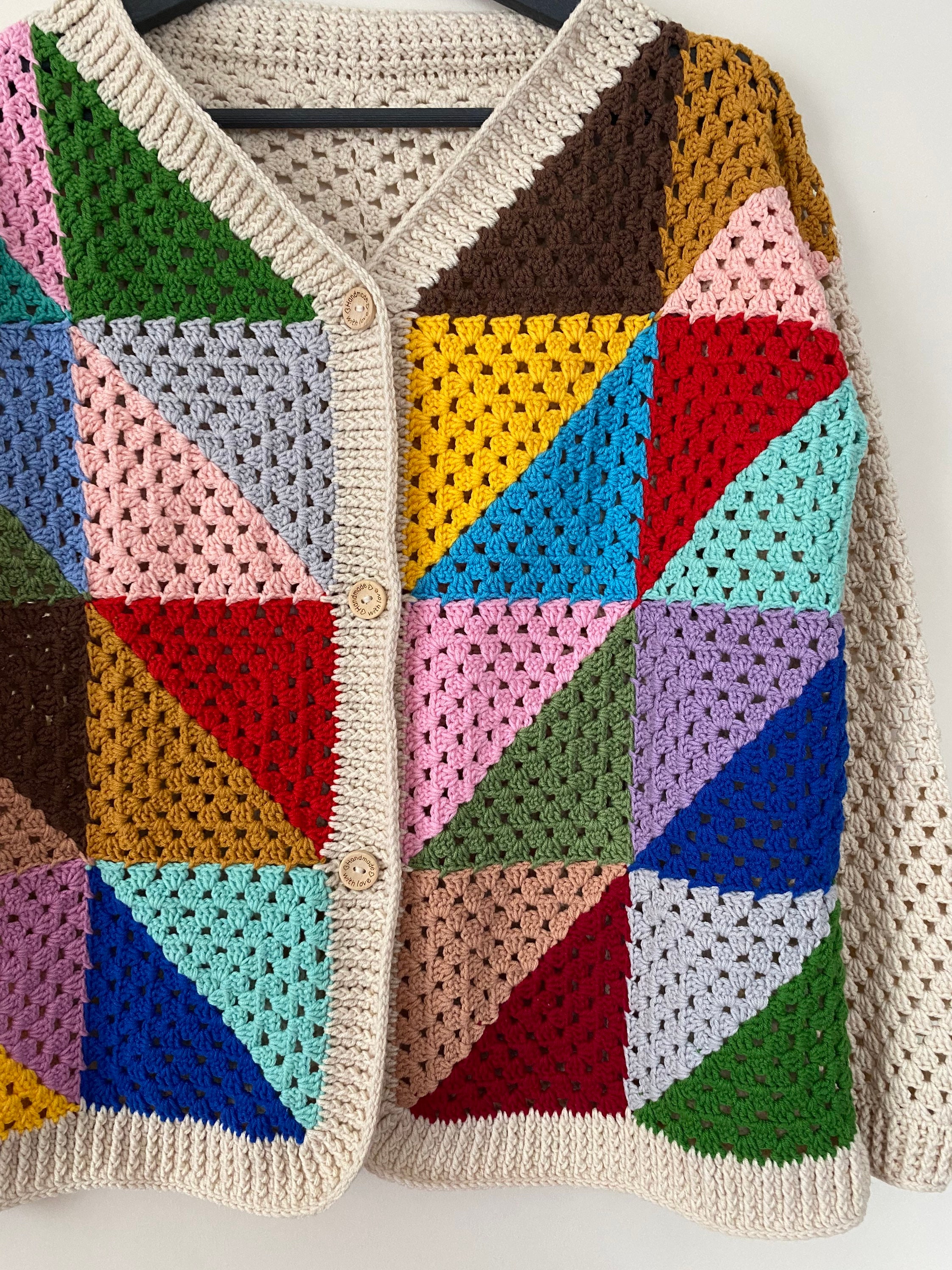 Granny Square Afghan Jacket, Crochet Vest, Granny Square Cardigan, Afghan Coat, Boho Style, Grann... — photo 3 of 10