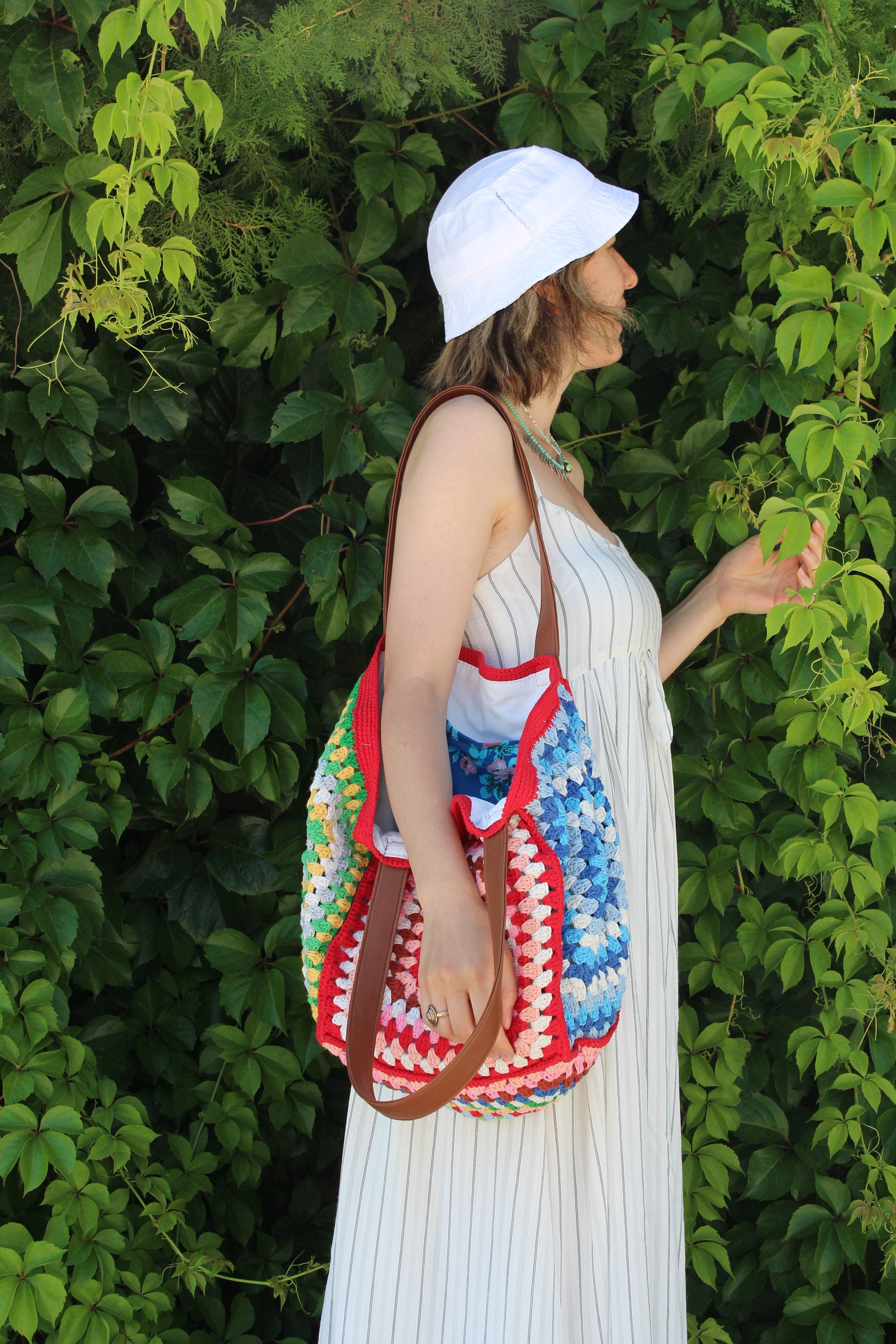 Granny Square Bag, Crochet Purse, Crochet Tote Bag, Retro Style, Vintage Style, Crochet Afghan Ba... — photo 3 of 13