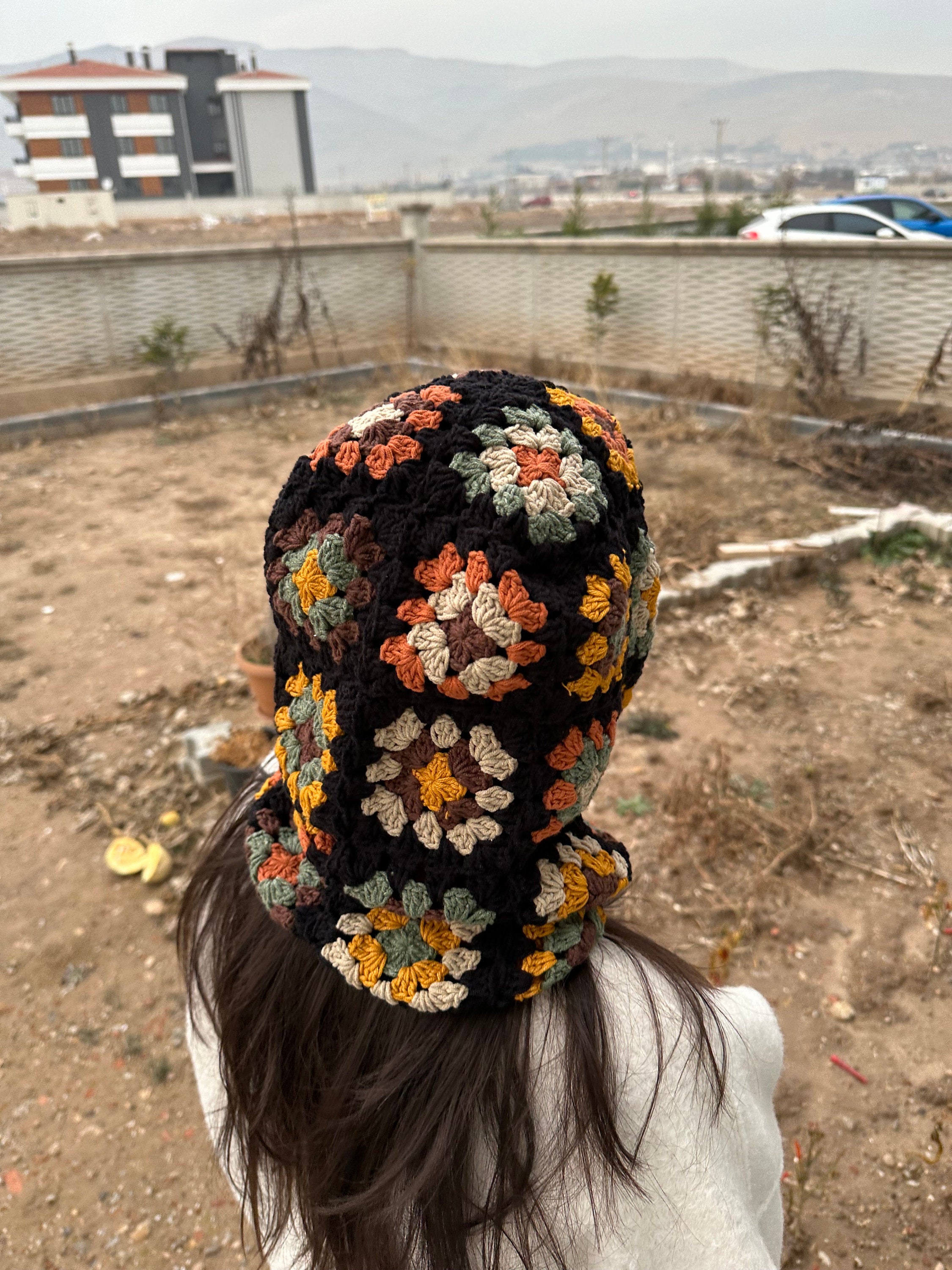 Granny Square Balaclava, Autumn Colored Balaclava, Crochet Balaclava, Handmade Granny Balaclava, Unisex Balaclava, Fall Fashion Balaclava