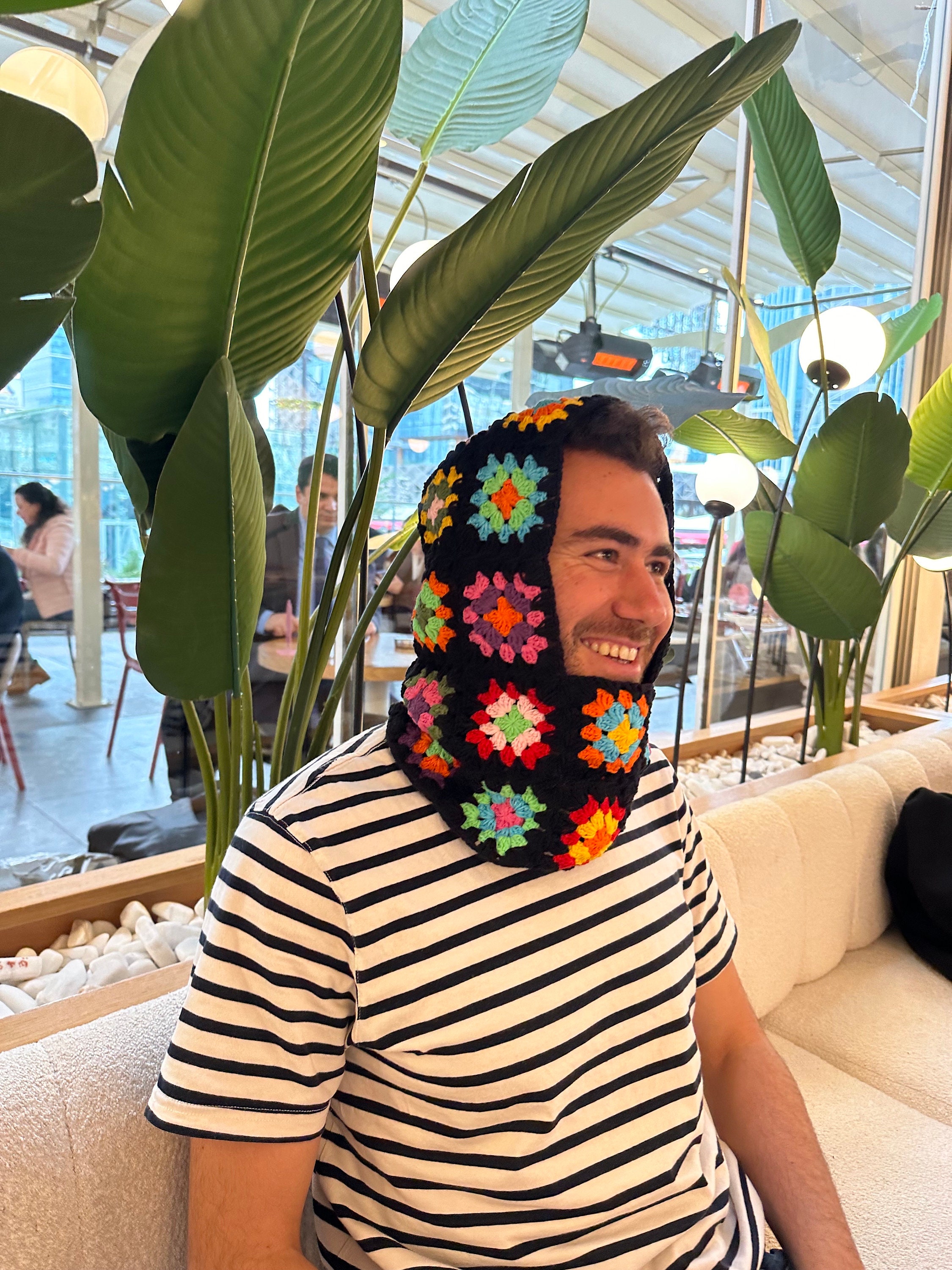 Granny Square Balaclava, Colorful Balaclava, Crochet Balaclava, Crochet Hoodie, Balaclava Fashion... — photo 2 of 10