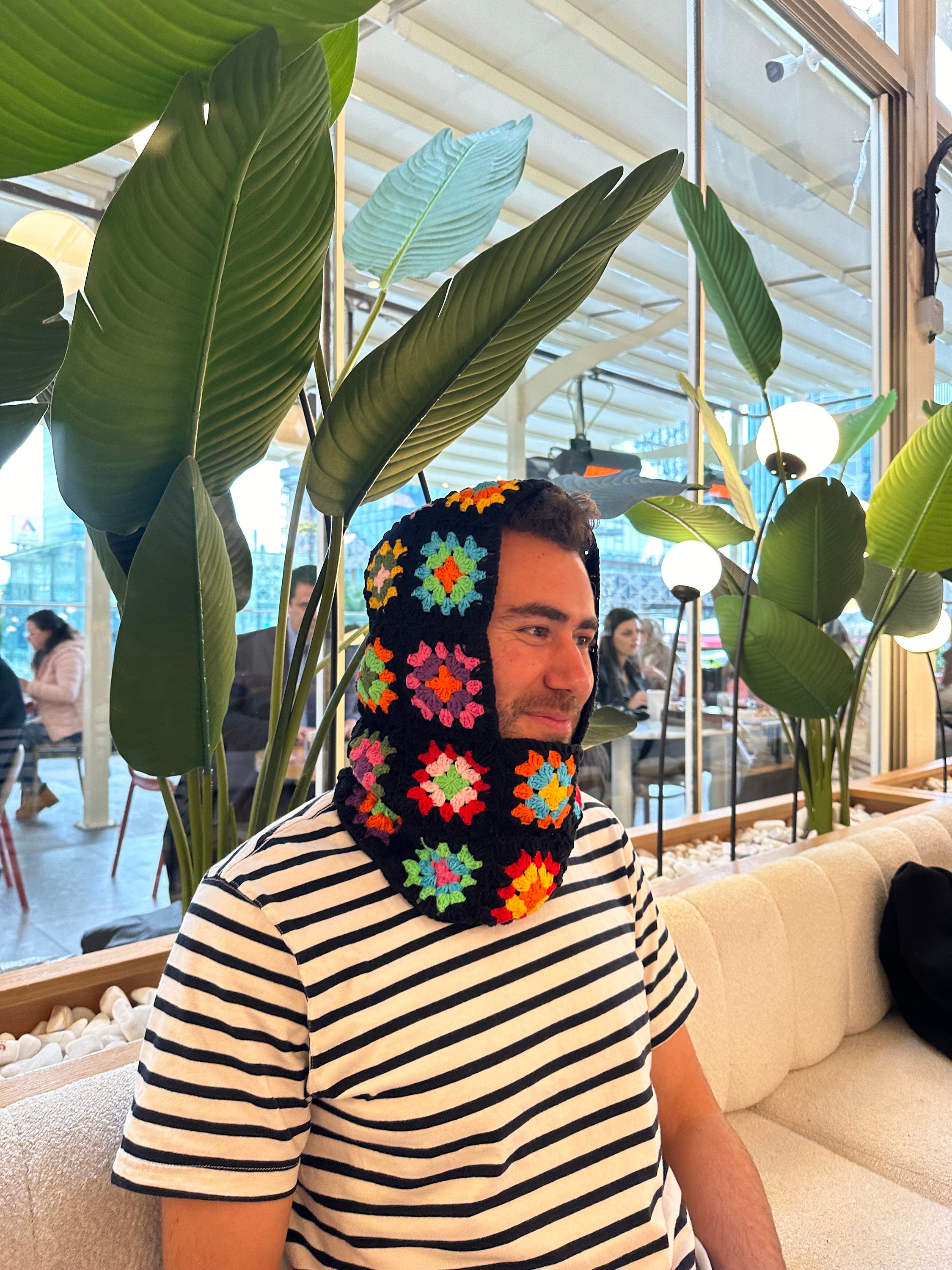 Granny Square Balaclava, Colorful Balaclava, Crochet Balaclava, Crochet Hoodie, Balaclava Fashion... — photo 4 of 10