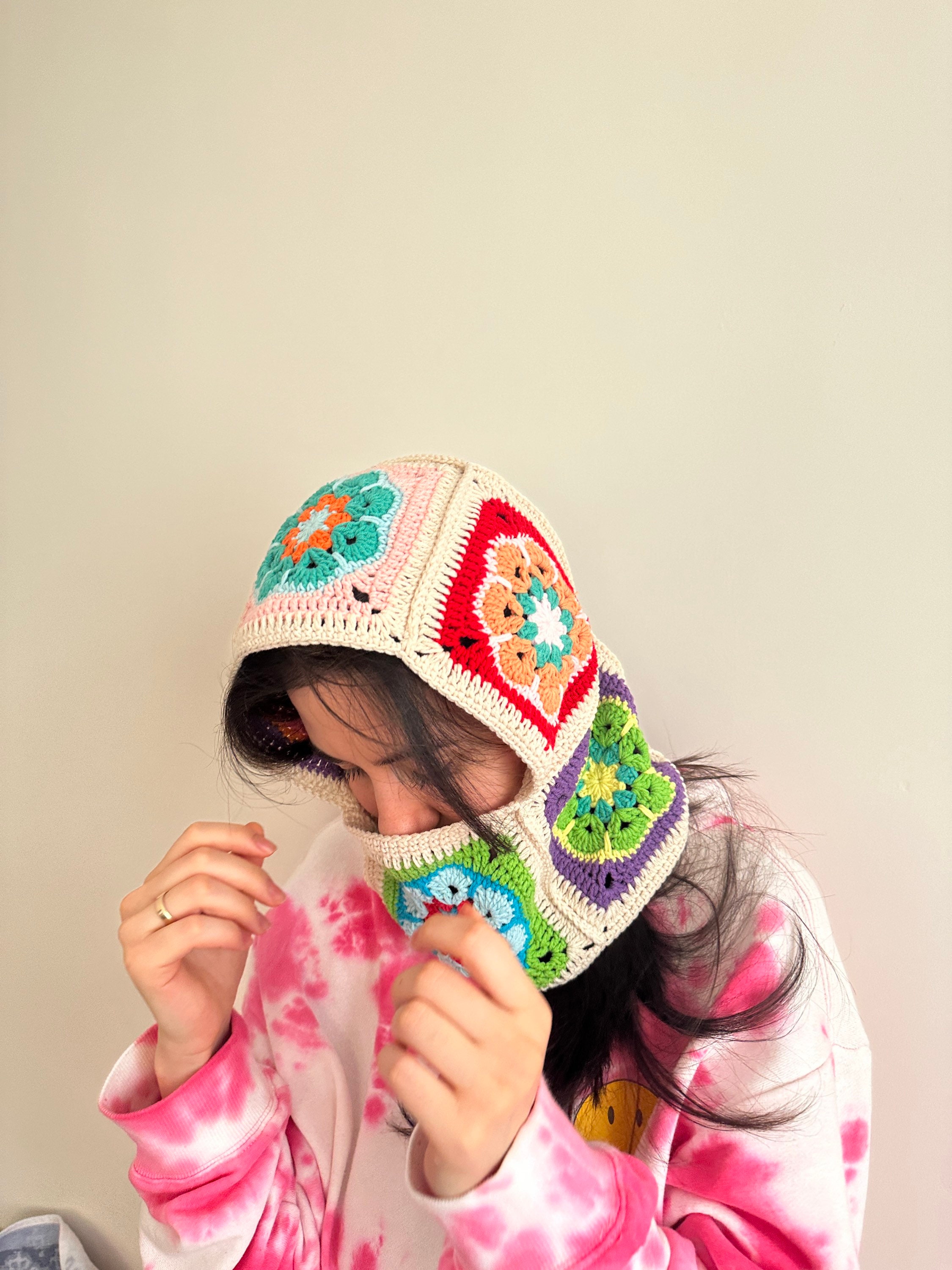 Granny Square Balaclava, Colorful Balaclava, Crochet Hoodie, Balaclava Fashion, Granny Square Hoo... — photo 3 of 10