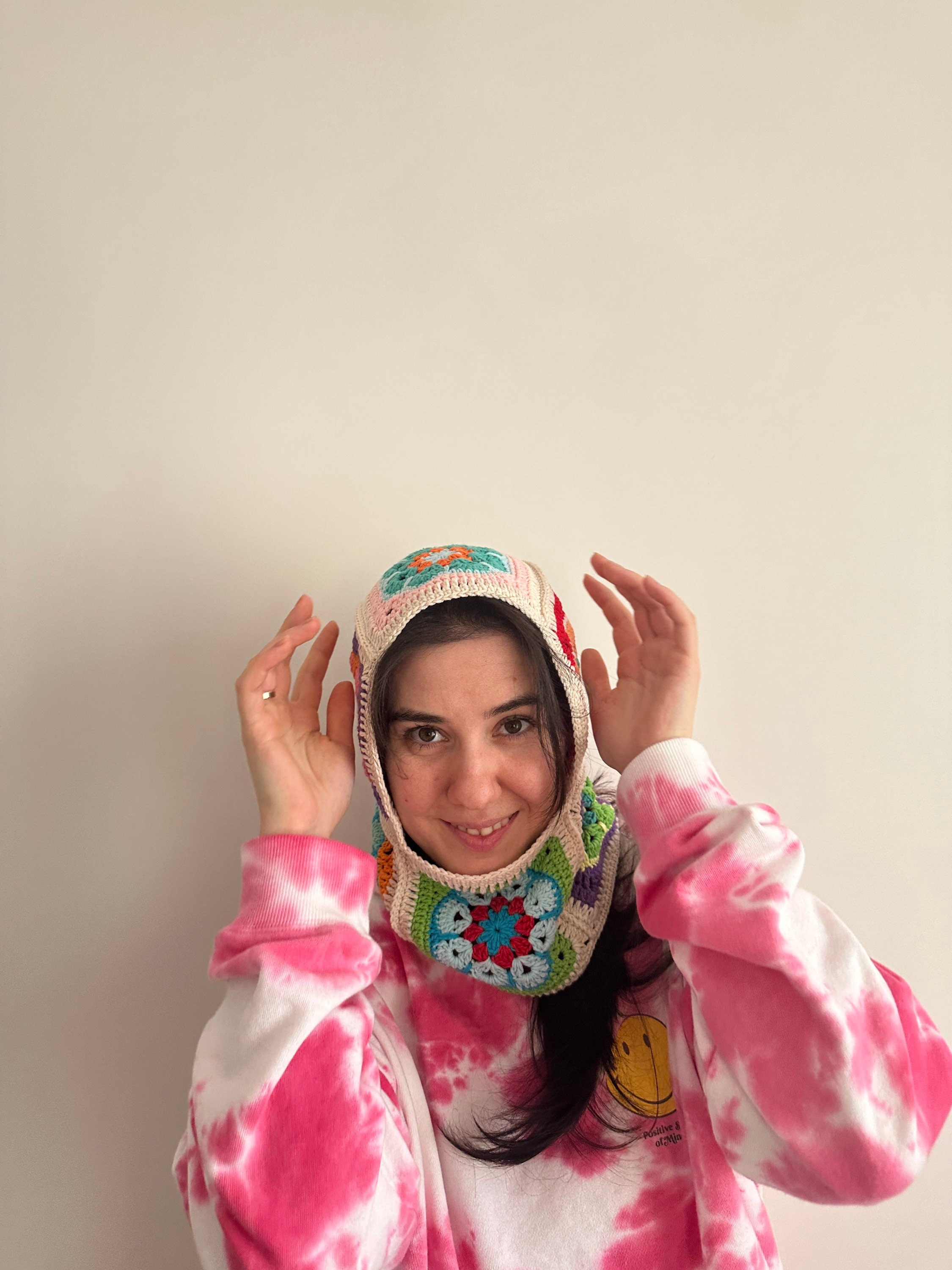 Granny Square Balaclava, Colorful Balaclava, Crochet Hoodie, Balaclava Fashion, Granny Square Hoo... — photo 7 of 10