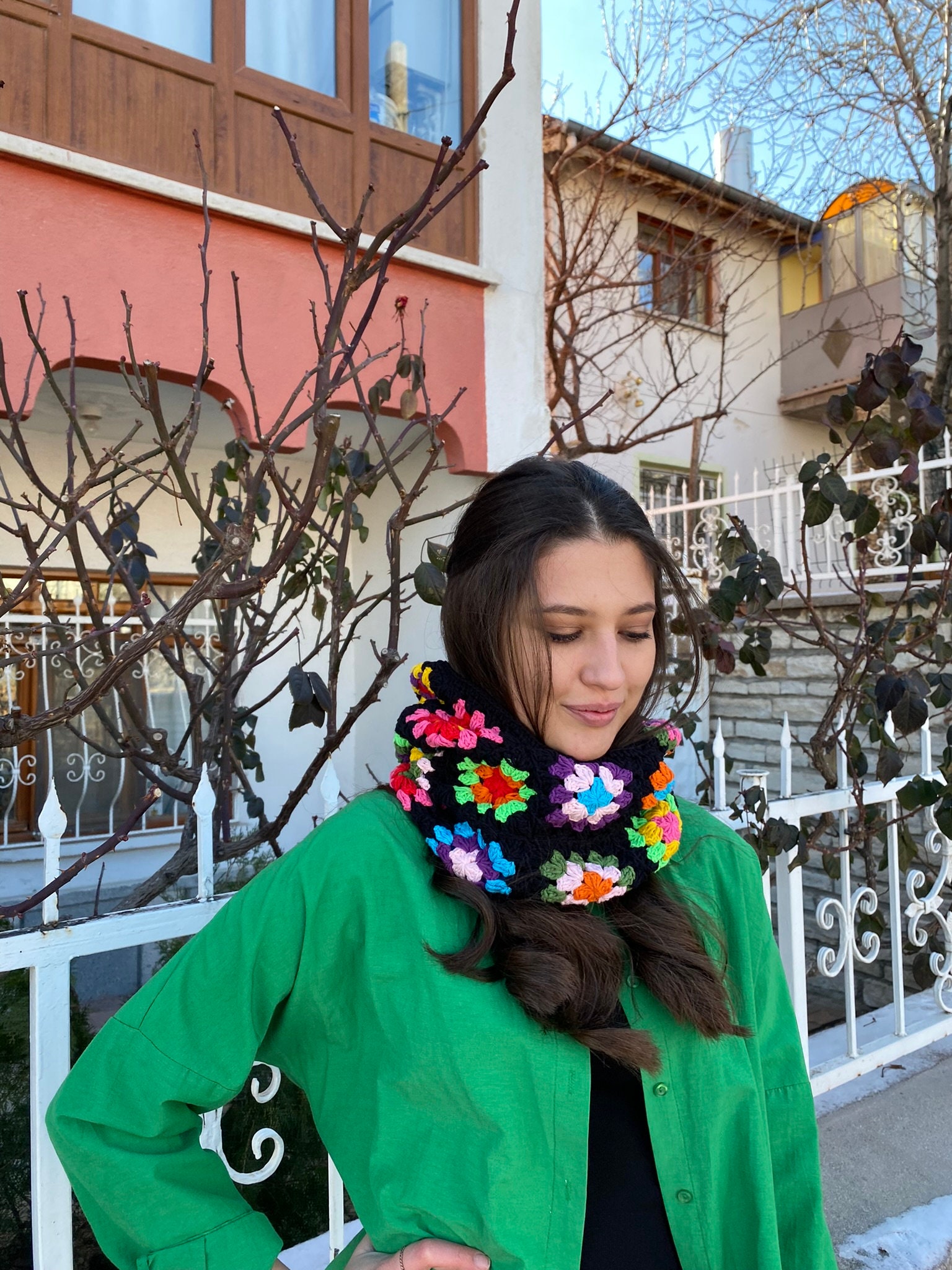 Granny Square Balaclava, Colorful Balaclava, Stylish Balaclava, Crochet Hoodie, Balaclava Fashion, Unisex Hat, Unisex Balaclava, Gift