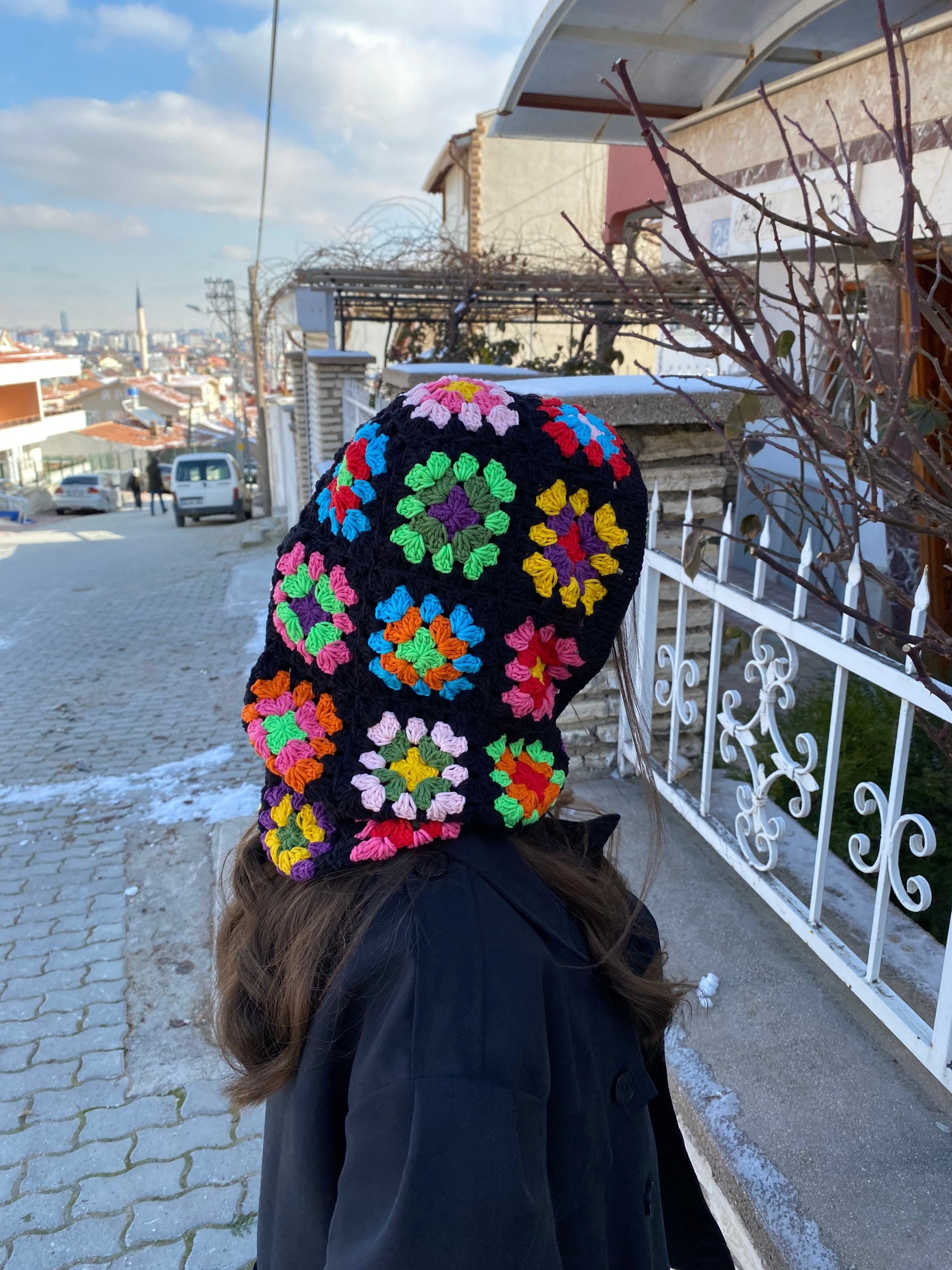 Granny Square Balaclava, Colorful Balaclava, Stylish Balaclava, Crochet Hoodie, Balaclava Fashion... — photo 5 of 10