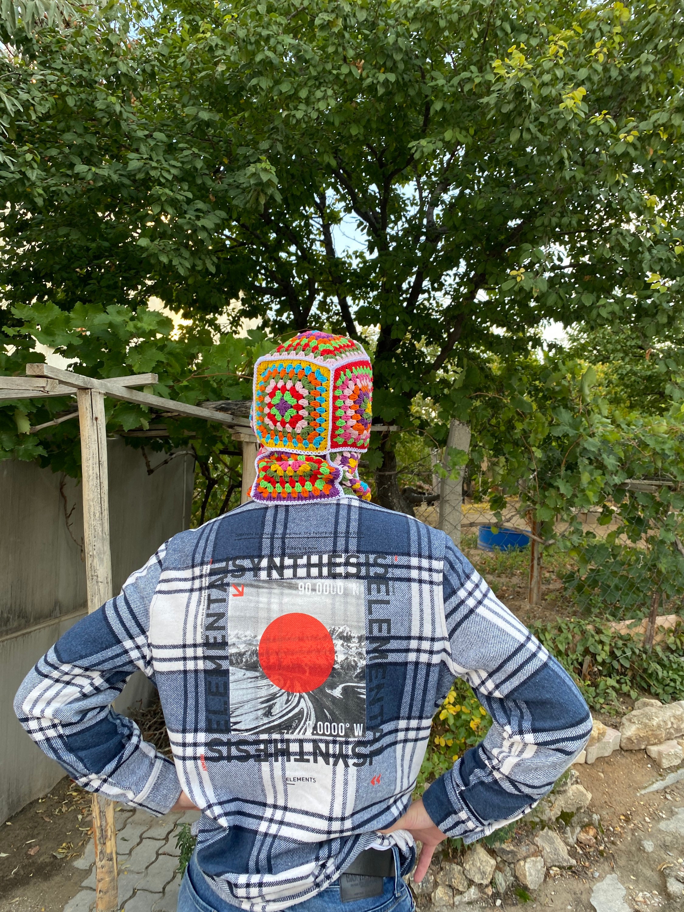Granny Square Balaclava, Colorful Hoodie, Unisex Balaclava, Winter Full Face Mask, Crochet Hoodie... — photo 5 of 10