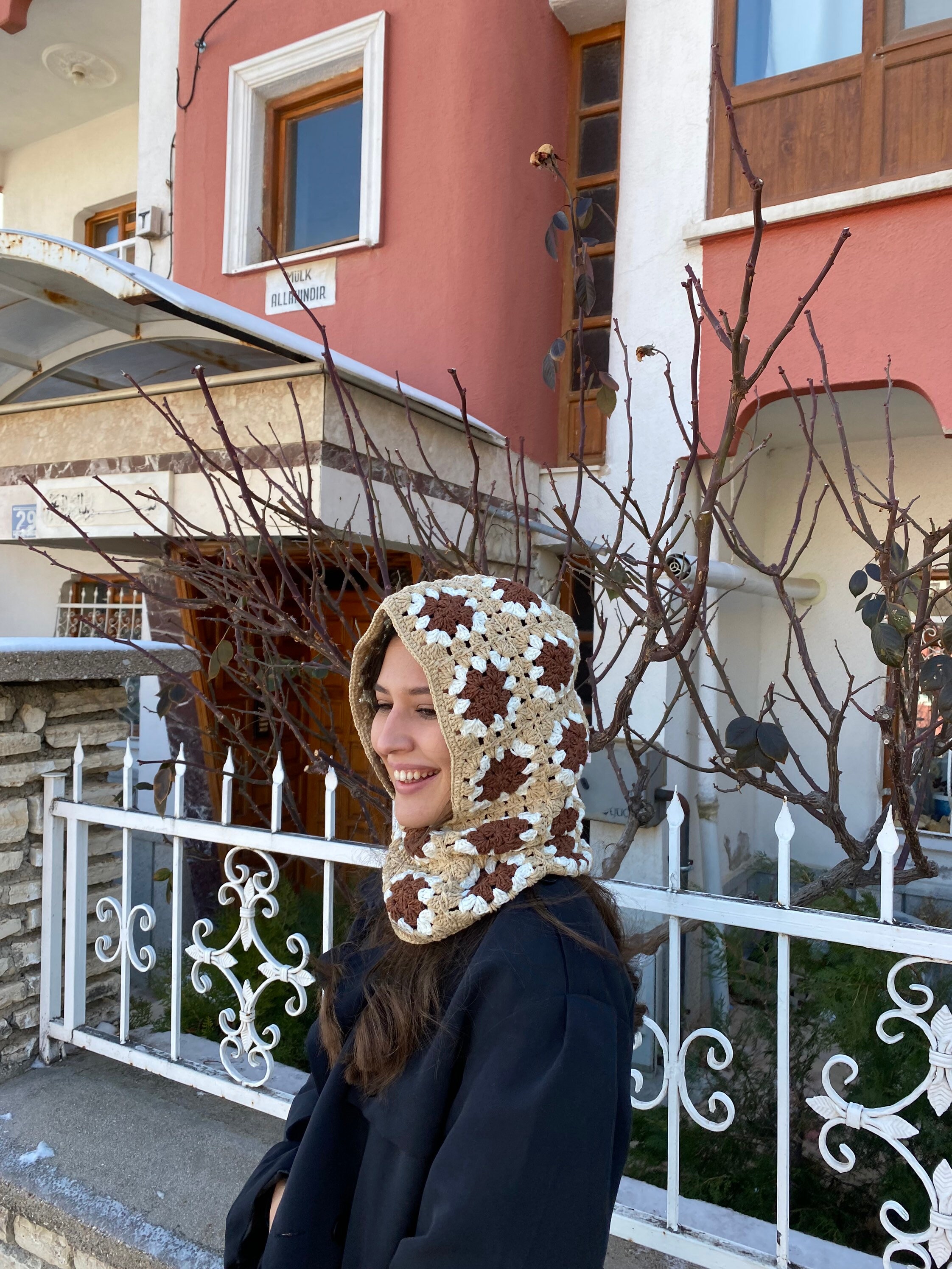 Granny Square Balaclava, Colorful Winter Hat, Stylish Balaclava, Crochet Hoodie, Balaclava Fashio... — photo 4 of 10