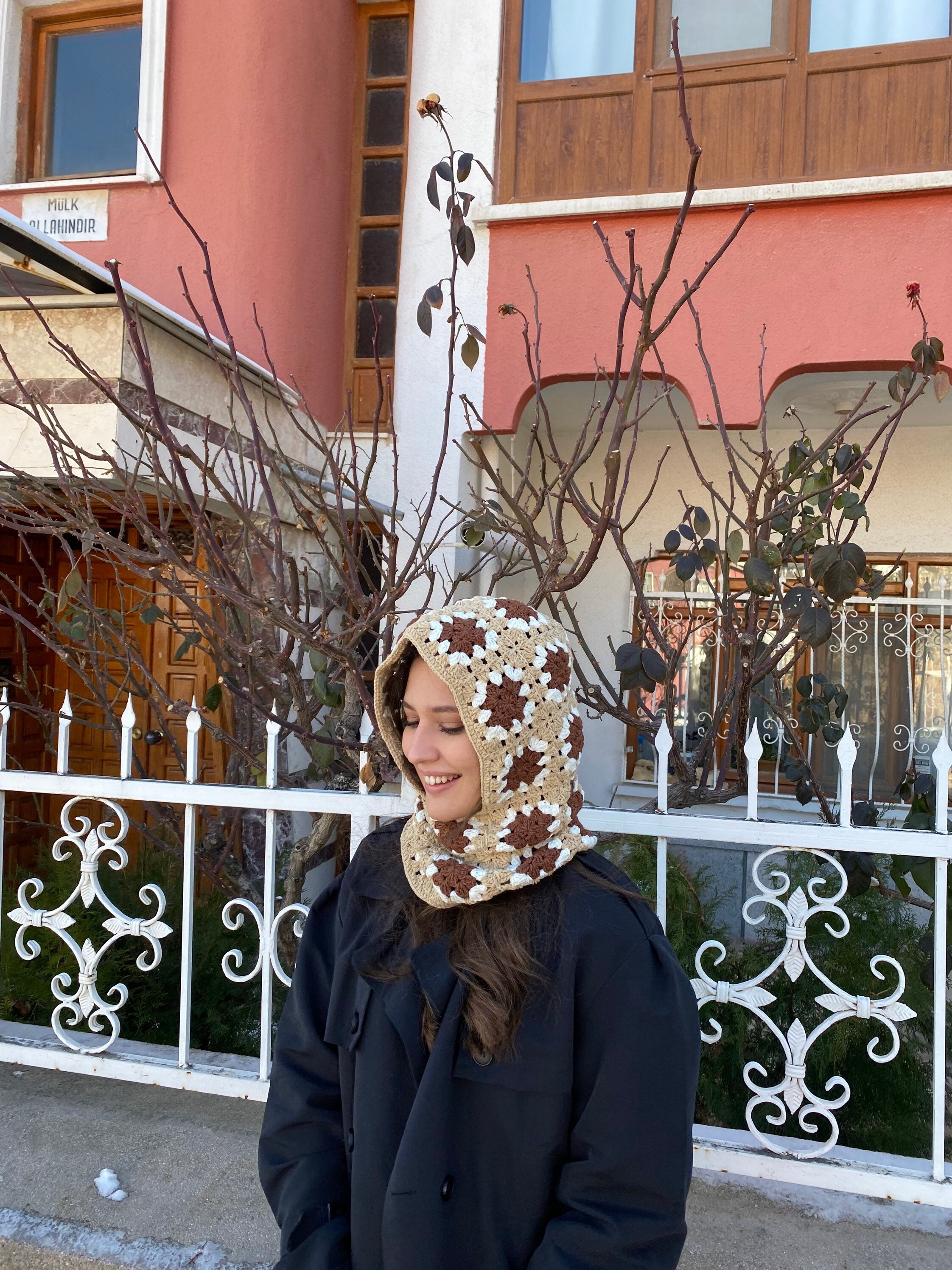 Granny Square Balaclava, Colorful Winter Hat, Stylish Balaclava, Crochet Hoodie, Balaclava Fashio... — photo 5 of 10