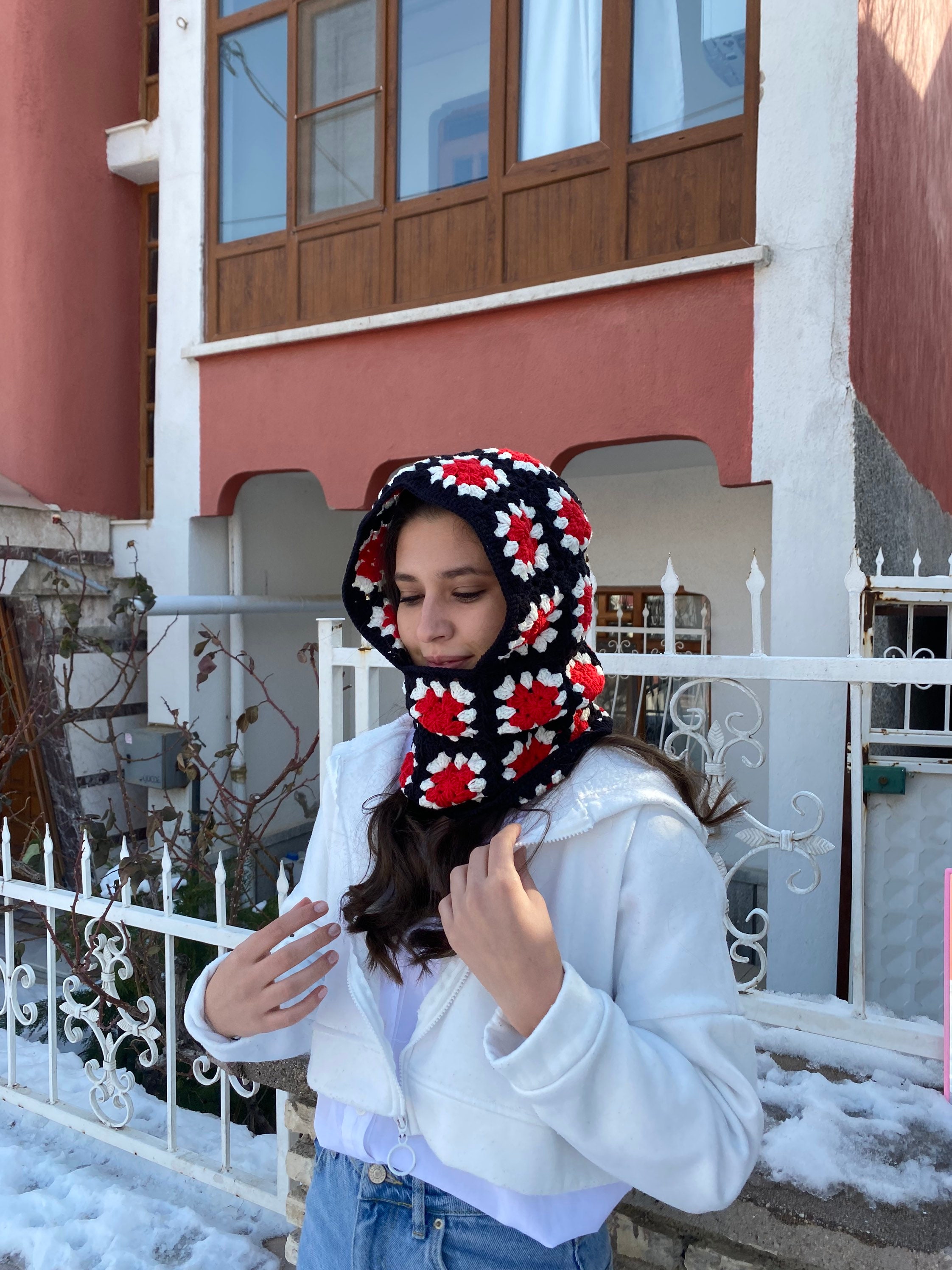 Granny Square Balaclava, Stylish Balaclava, Crochet Hoodie, Balaclava Fashion, Granny Square Hood... — photo 6 of 13