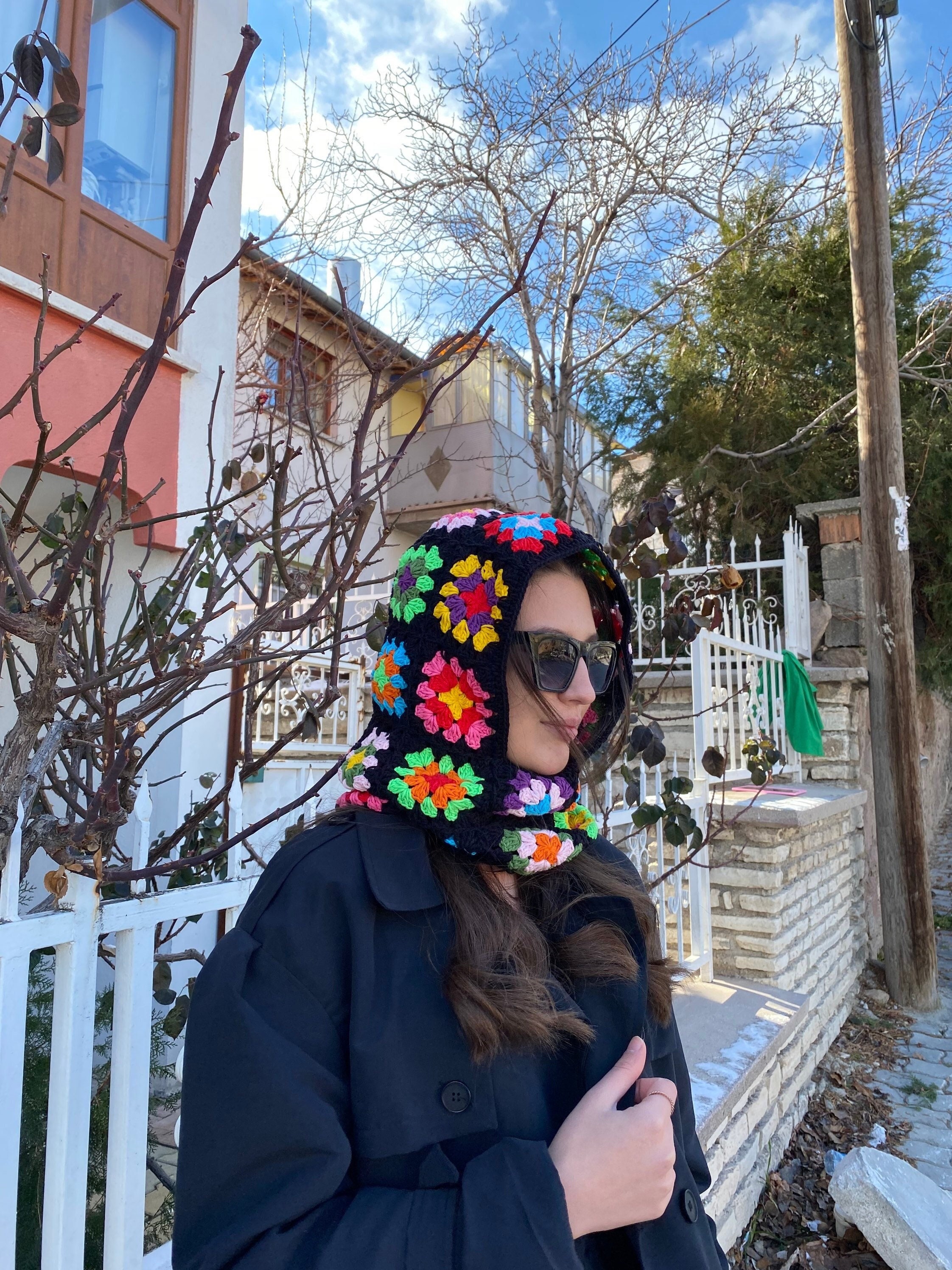 Granny Square Balaclava, Stylish Balaclava, Crochet Hoodie, Balaclava Fashion, Granny Square Hood... — photo 3 of 12