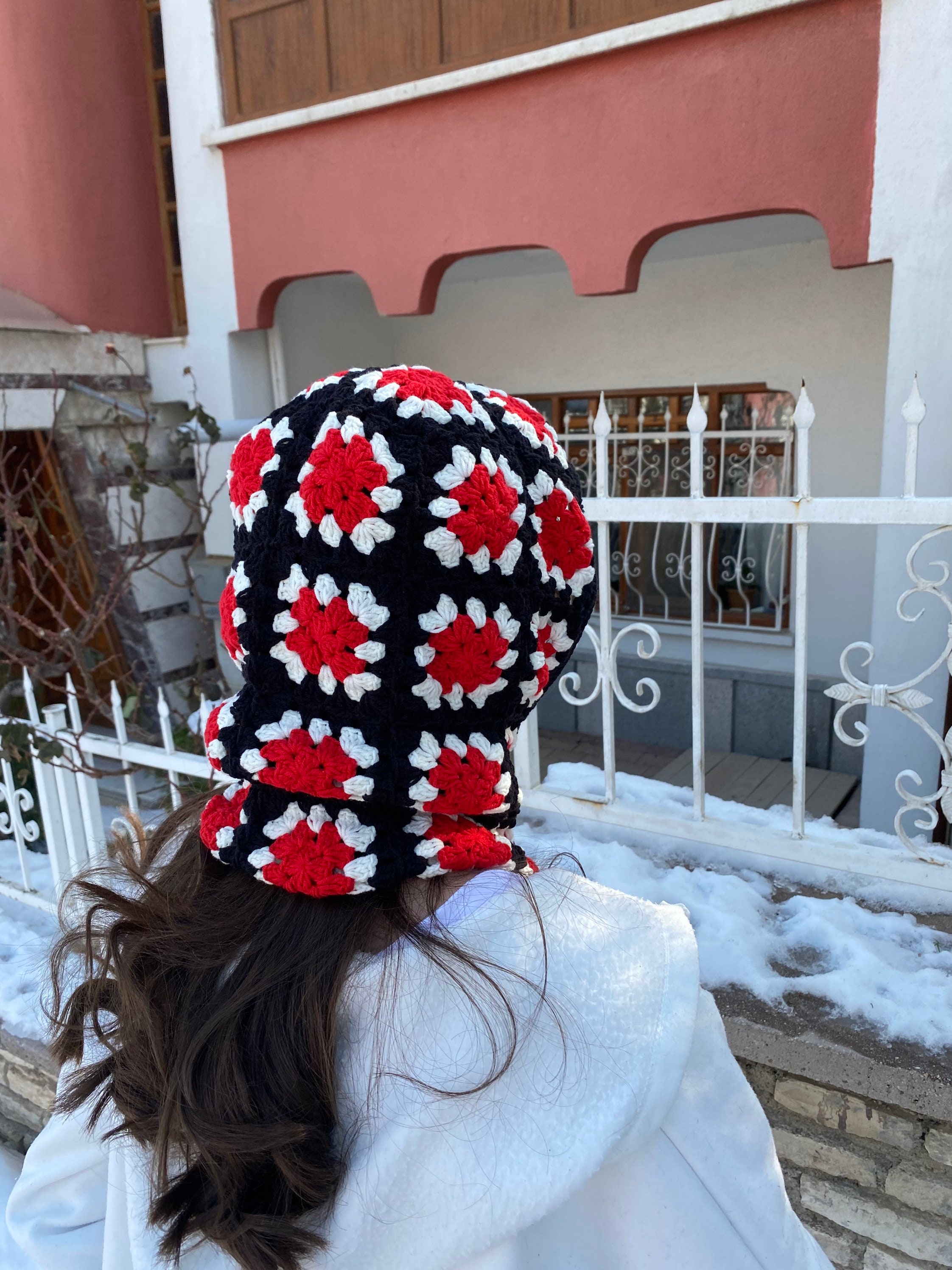 Granny Square Balaclava, Stylish Balaclava, Crochet Hoodie, Balaclava Fashion, Granny Square Hood... — photo 6 of 12