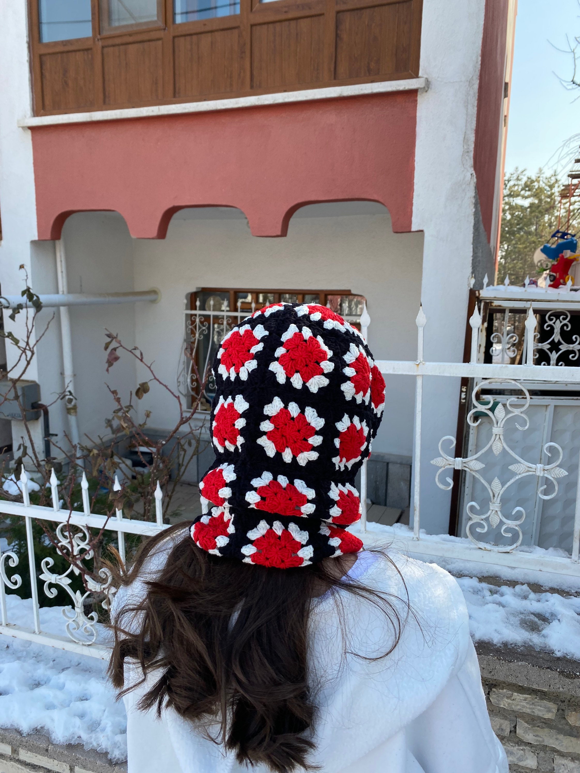 Granny Square Balaclava, Stylish Balaclava, Crochet Hoodie, Balaclava Fashion, Granny Square Hood... — photo 7 of 12