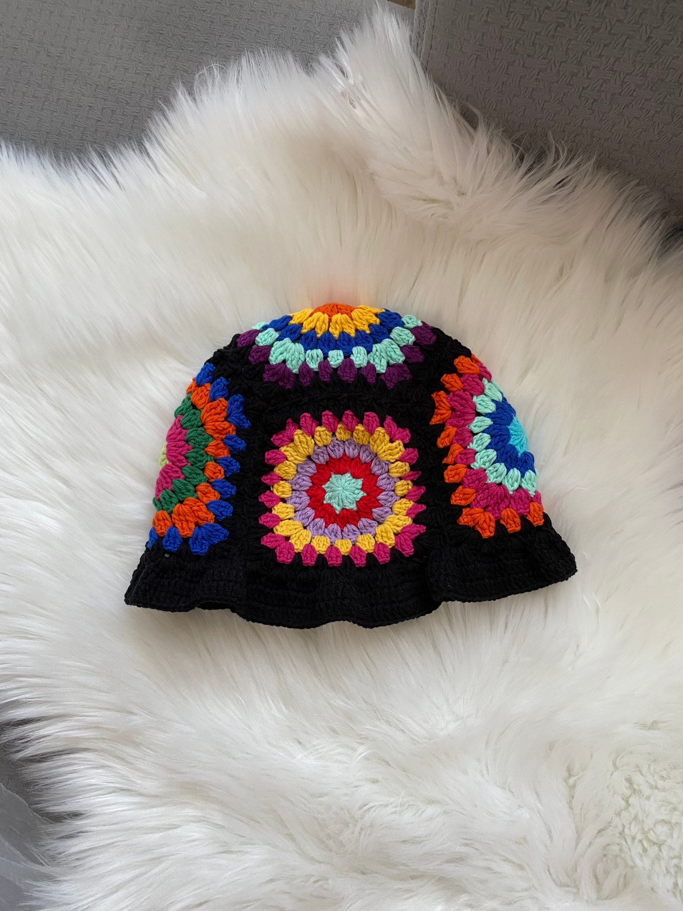 Granny Square Bucket Hat, Festival Hat, Colorful Crochet Sun Hat, Crochet Bucket Hat, Beach Hat, ... — photo 4 of 8