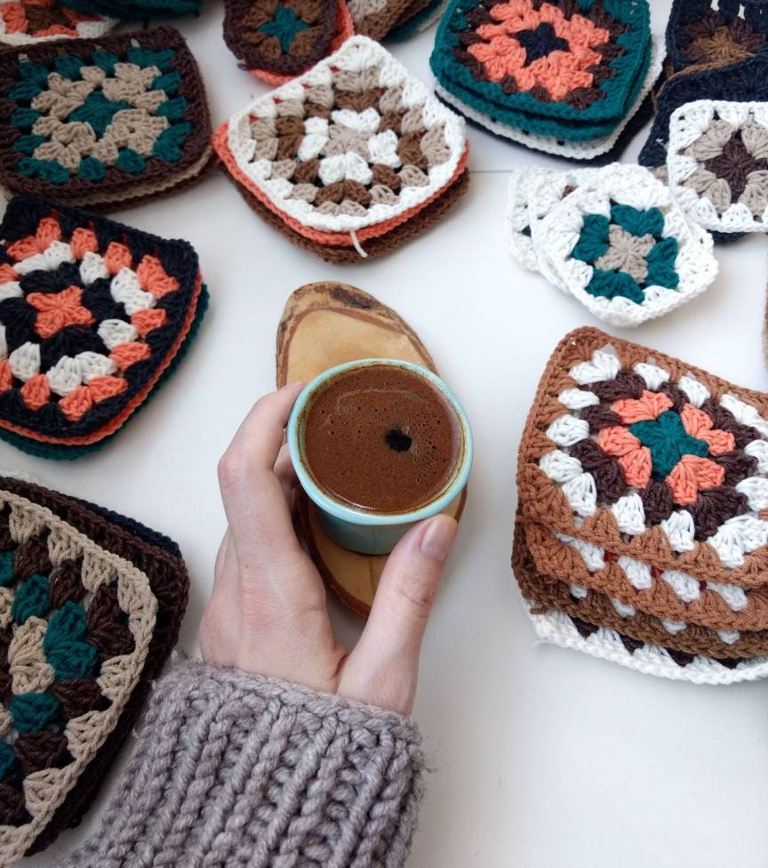 Granny Square Cardigan, Afghan Coat, Bohemian Jacket, Granny Square Jacket, Afghan Cardigan, Hand... — photo 7 of 8