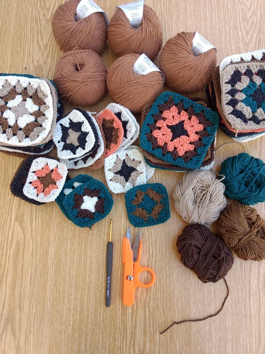 Granny Square Cardigan, Afghan Coat, Bohemian Jacket, Granny Square Jacket, Afghan Cardigan, Hand... — photo 5 of 8