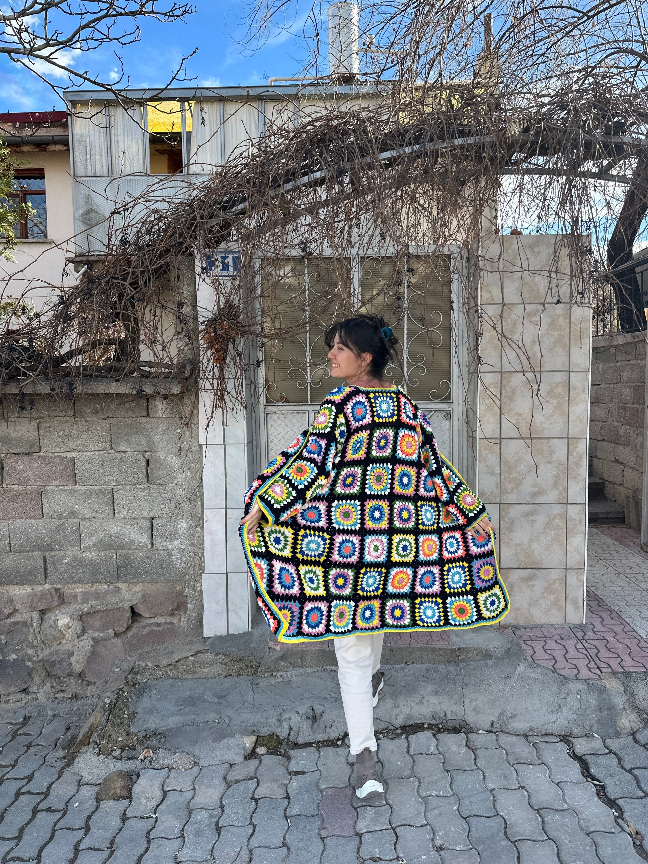 Granny Square Cardigan, Crochet Cardigan, Afghan Crochet, Granny Square Coat, Boho Cardigan, Gran... — photo 4 of 13