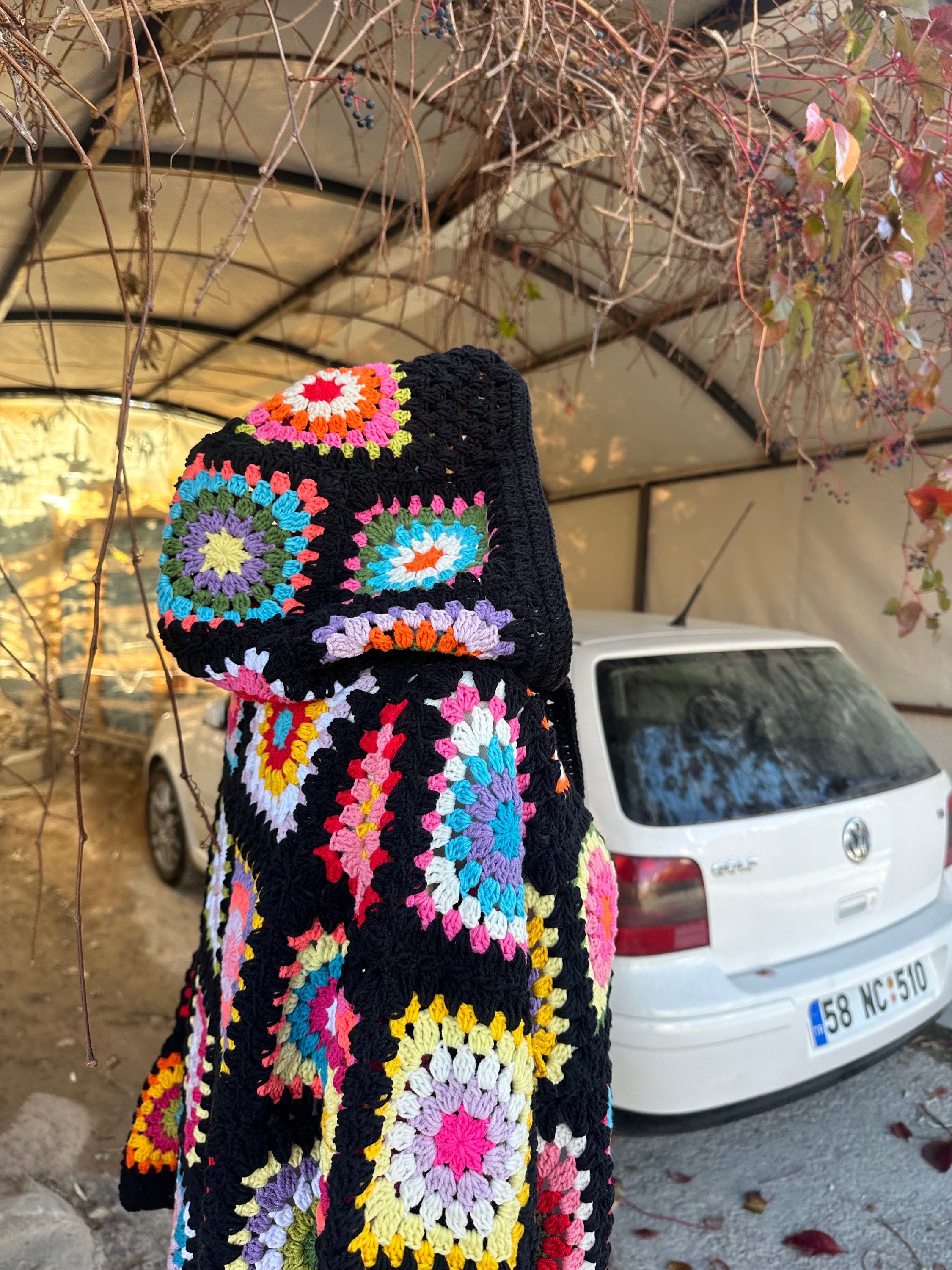 Granny Square Cardigan, Crochet Cardigan, Granny Square Knitted Vest, Handmade Jacket, Crochet Ca... — photo 2 of 13