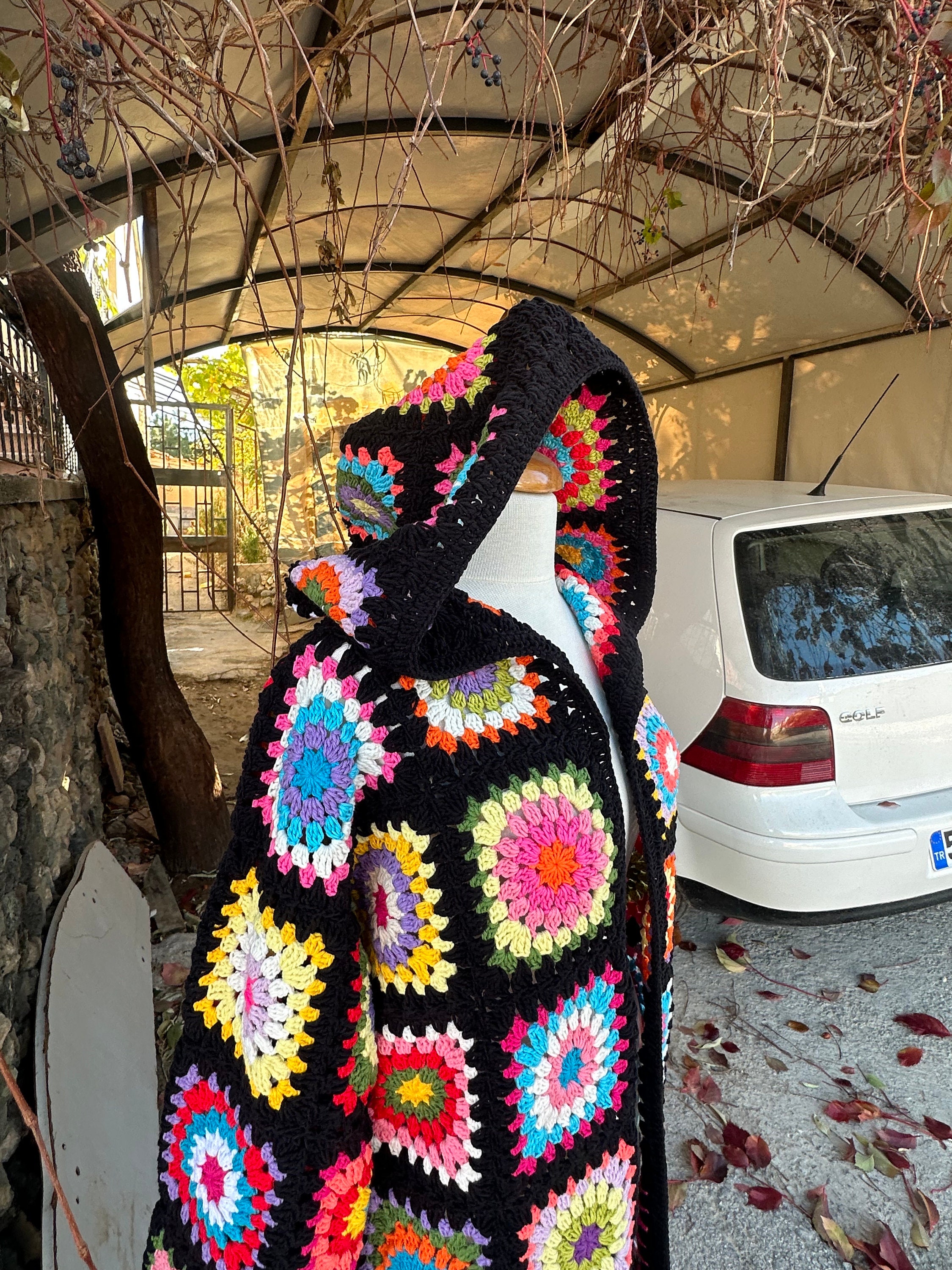 Granny Square Cardigan, Crochet Cardigan, Granny Square Knitted Vest, Handmade Jacket, Crochet Ca... — photo 3 of 13