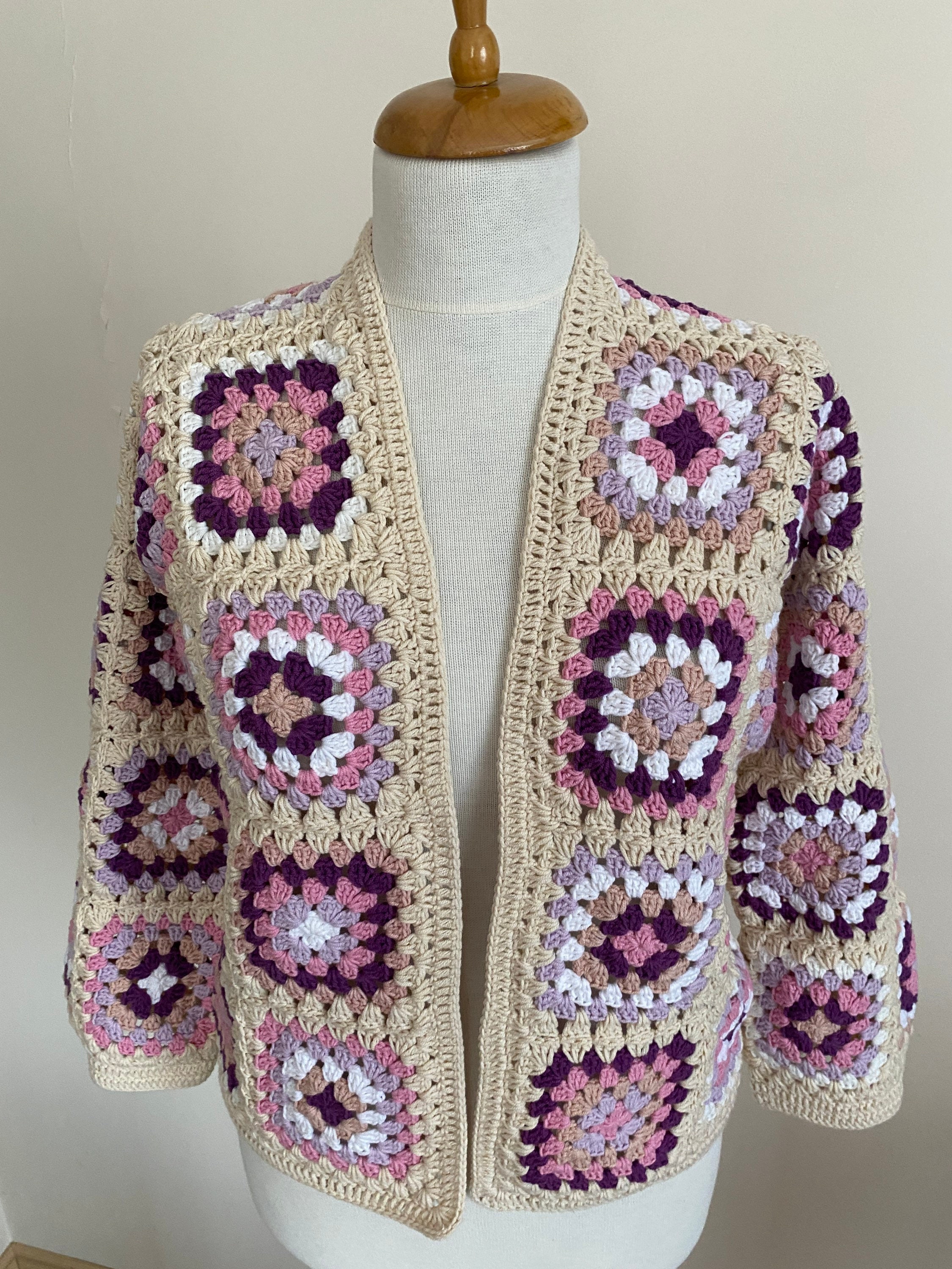 Granny Square Cardigan, Crochet Jacket, Granny Square Sweater, Afghan Cardigan, Boho Jacket, Patc... — photo 2 of 10