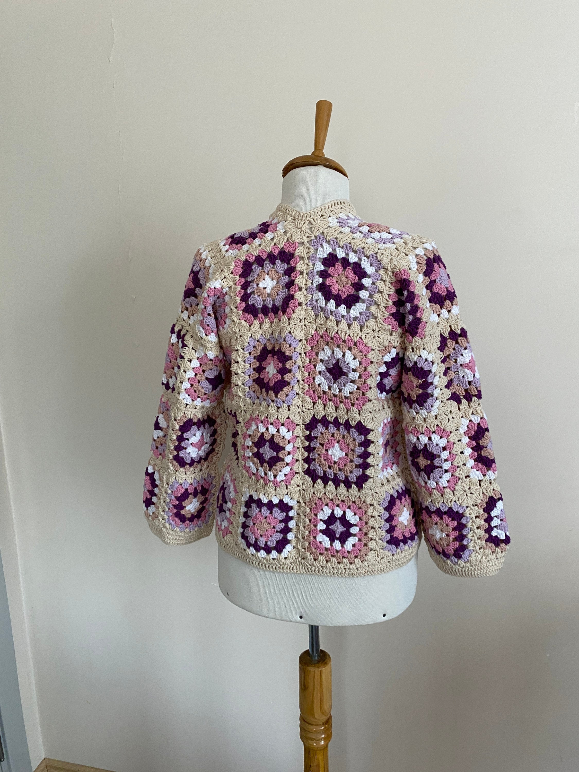 Granny Square Cardigan, Crochet Jacket, Granny Square Sweater, Afghan Cardigan, Boho Jacket, Patc... — photo 3 of 10