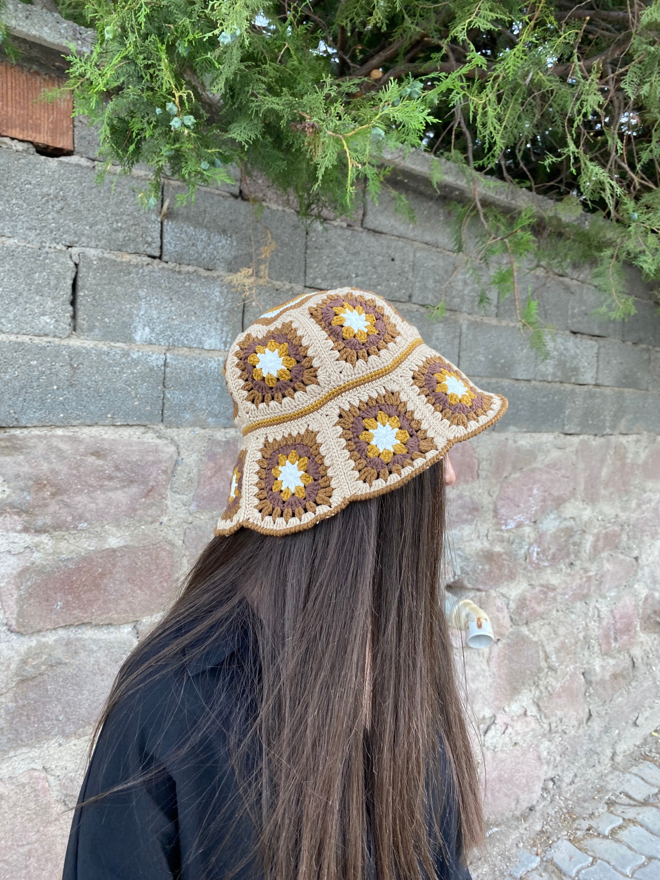 Granny Square Hat, Colorful Bucket Hat, Rainbow Crochet Hat, Crochet Hat, Festival Hat, Bucket Ha... — photo 6 of 10