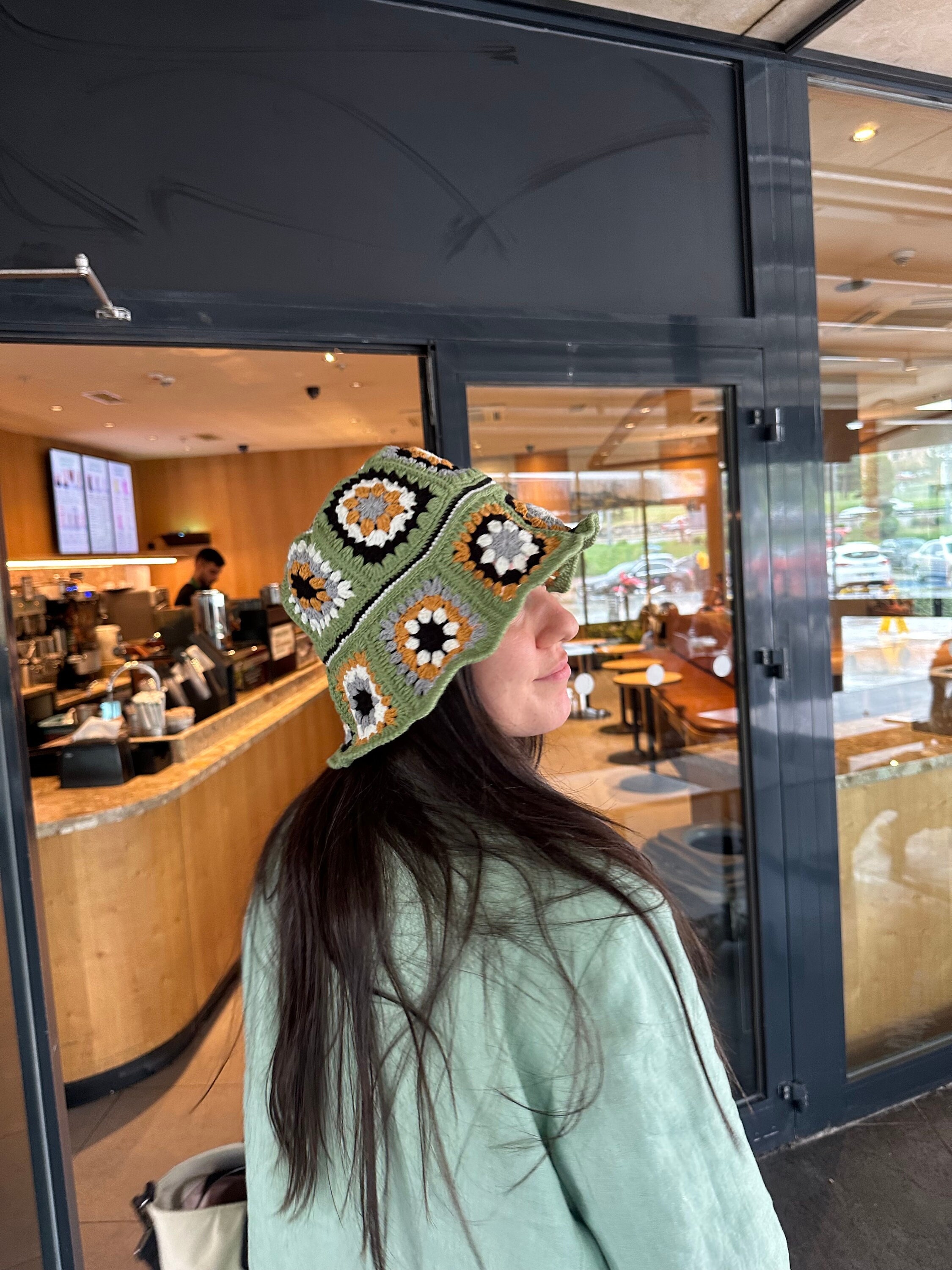 Granny Square Hat, Cotton Bucket Hat, Luxury Knit Hat, Stylish Crochet Hat, Festival Hat, Boho Bu... — photo 3 of 10