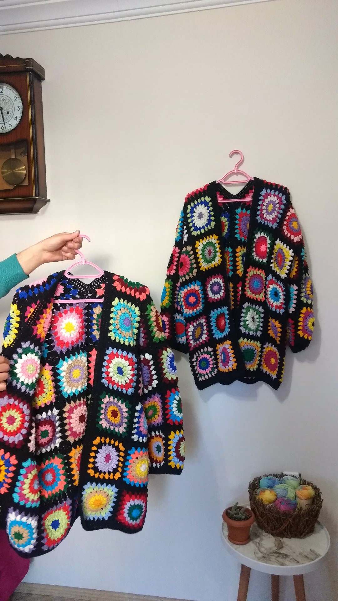 Granny Square Jacket, Crochet Cardigan, Granny Square Afghan Cardigan, Granny Square Crochet Coat... — photo 6 of 10