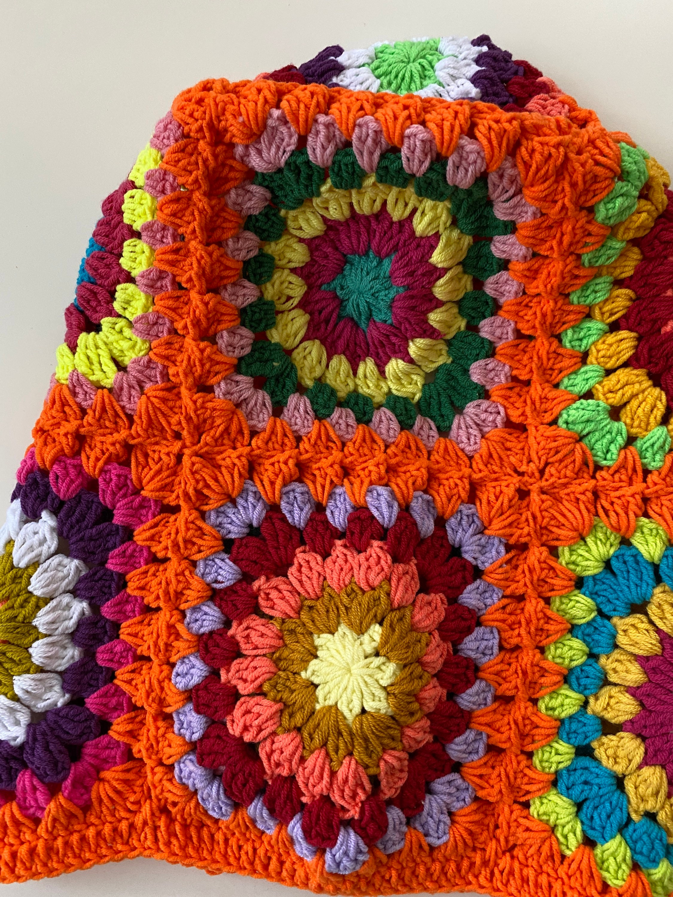 Granny Square Orange Balaclava, Crochet Hoodie, Balaclava Knit, Granny Square Hoodie, Granny Squa... — photo 2 of 10