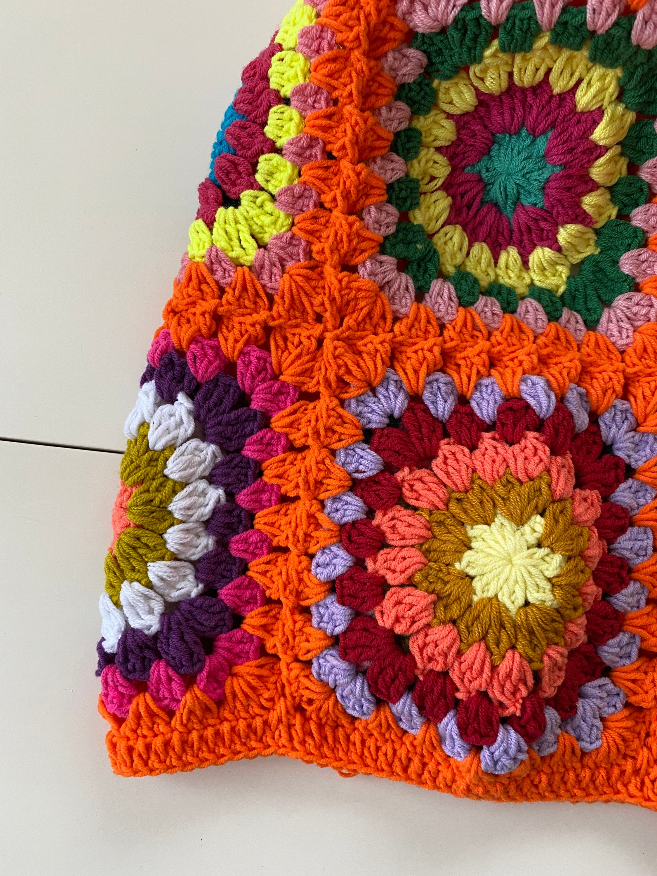 Granny Square Orange Balaclava, Crochet Hoodie, Balaclava Knit, Granny Square Hoodie, Granny Squa... — photo 4 of 10