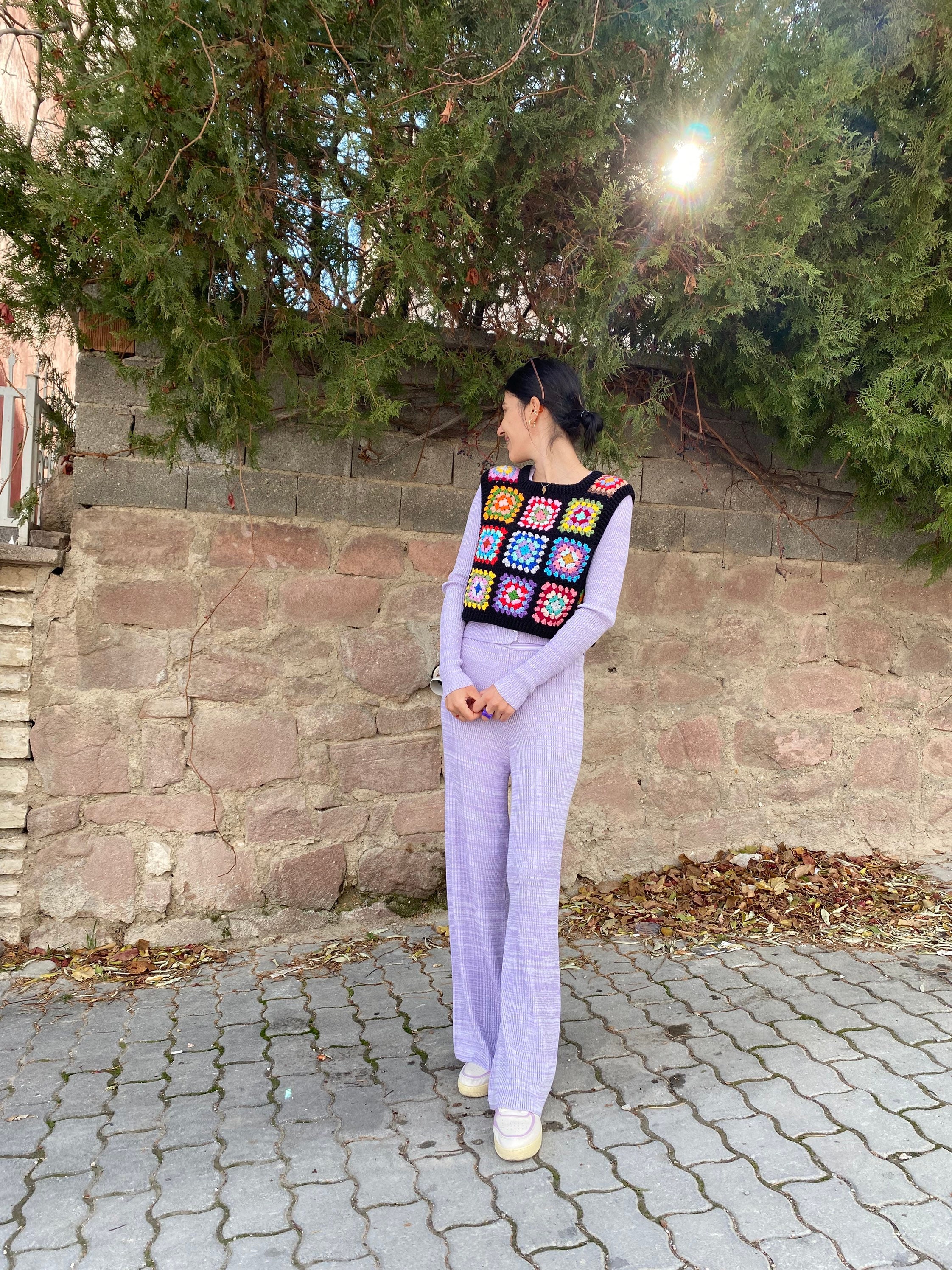 Granny Square Vest, Granny Square Vest, Festival Sweater, Granny Square Sweater Rainbow, Patchwor... — photo 7 of 10