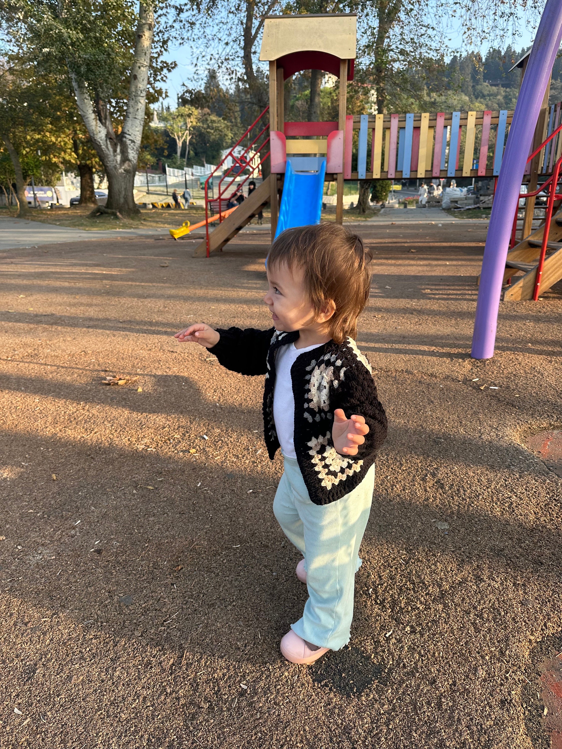 Handmade Baby and Kids Cardigan, Granny Square Crocheted Sweater for Child – Perfect Baby Winter ... — photo 6 of 10