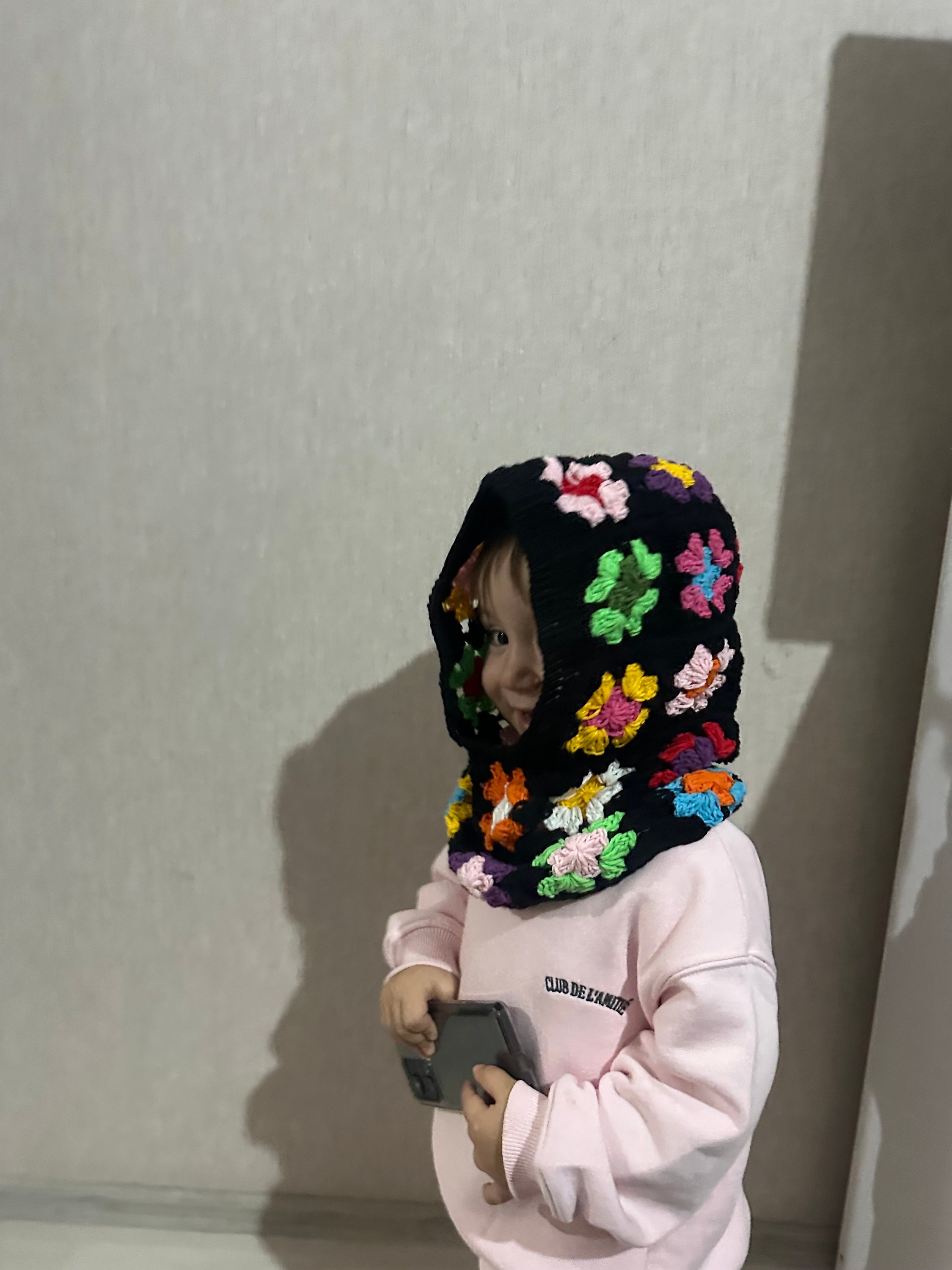 Handmade Granny Square Balaclava: Perfect Kids Balaclava and Christmas Gifts for Boys, Girls, and... — photo 7 of 10