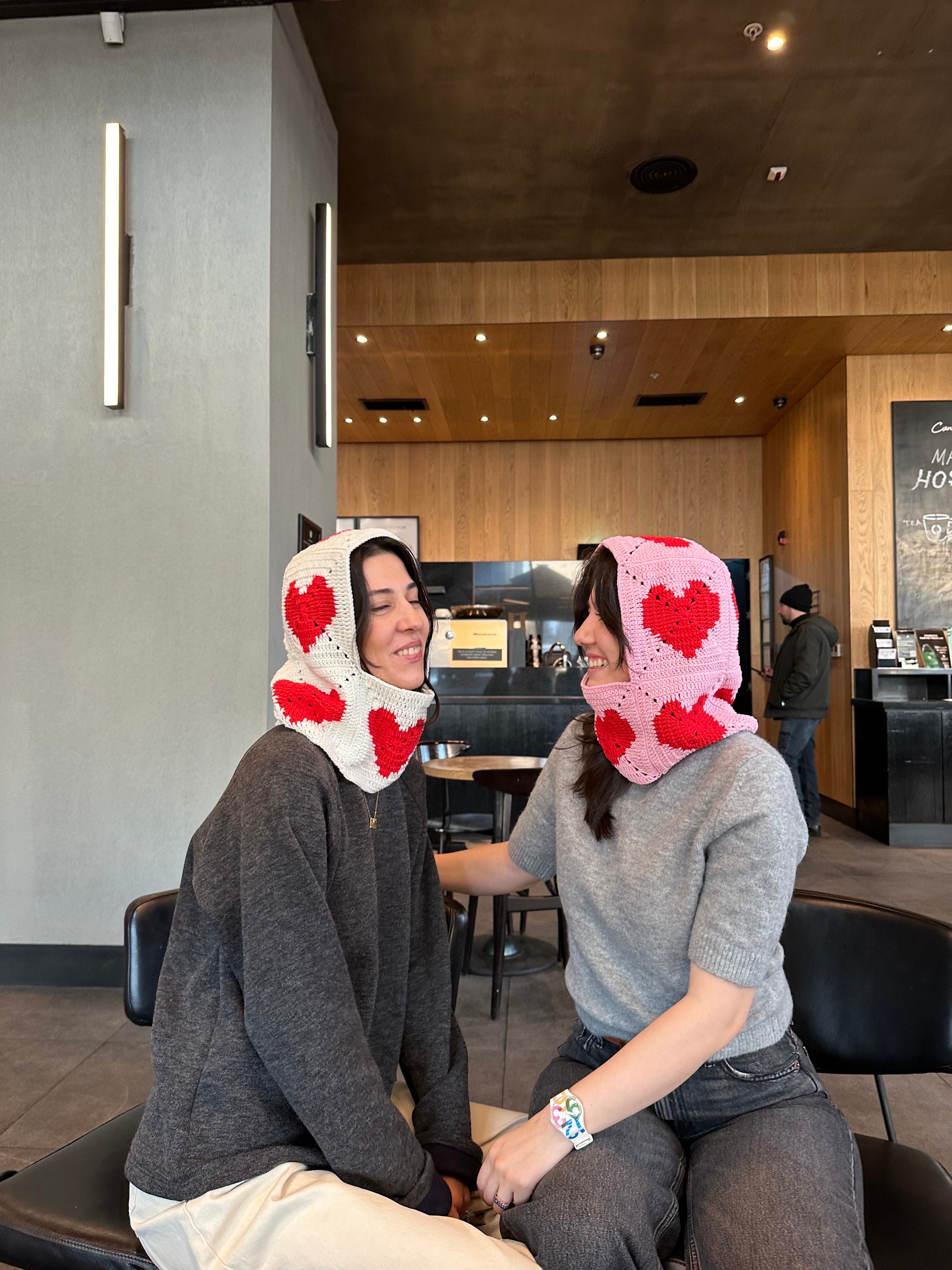 Heart Love Balaclava, Crochet Balaclava, Granny Square Hat, Unisex Balaclava, Valentine Crochetin... — photo 2 of 10