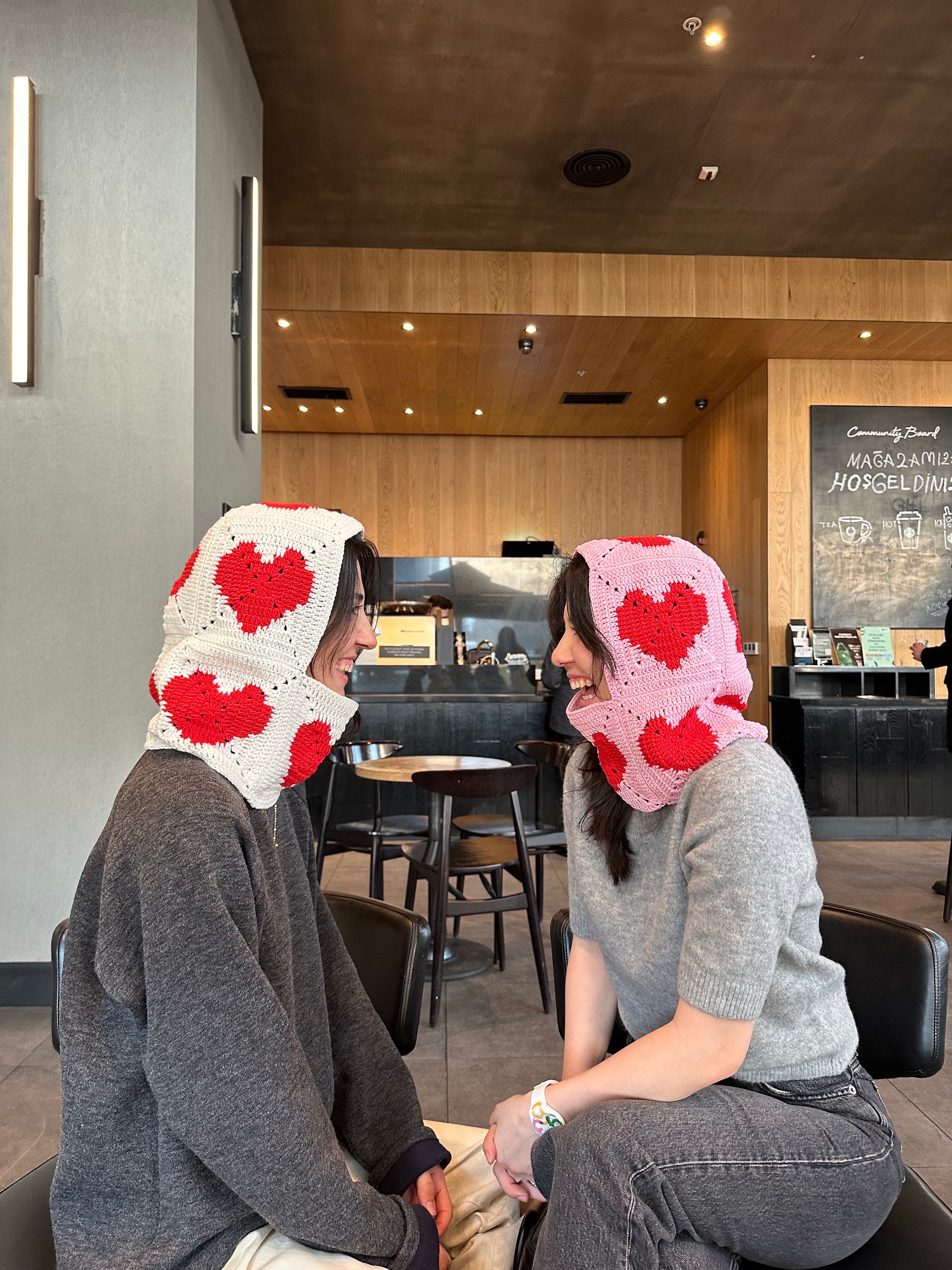 Heart Love Balaclava, Crochet Balaclava, Granny Square Hat, Unisex Balaclava, Valentine Crochetin... — photo 5 of 10