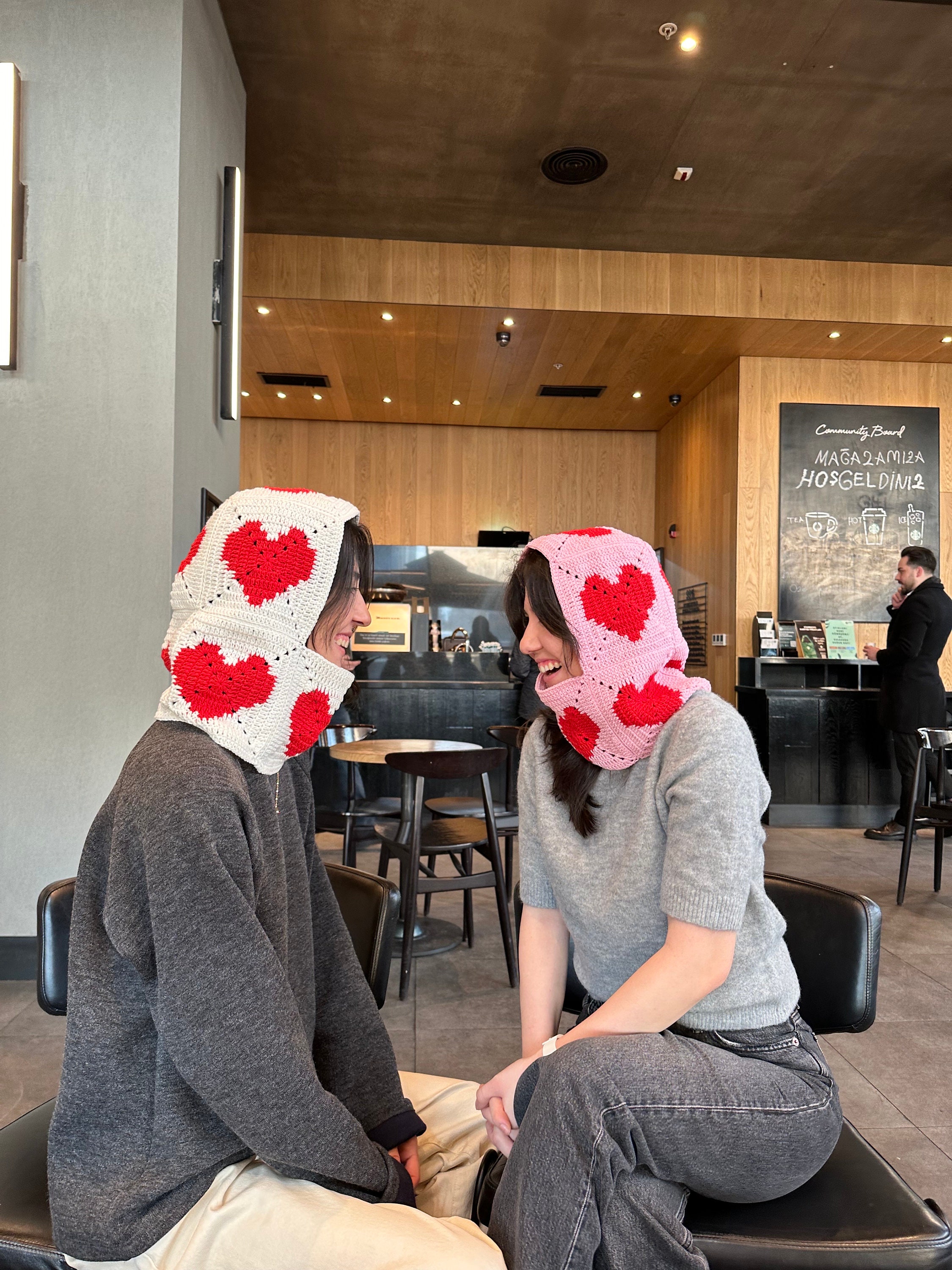 Heart Love Balaclava, Crochet Balaclava, Granny Square Hat, Unisex Balaclava, Valentine Crochetin... — photo 6 of 10